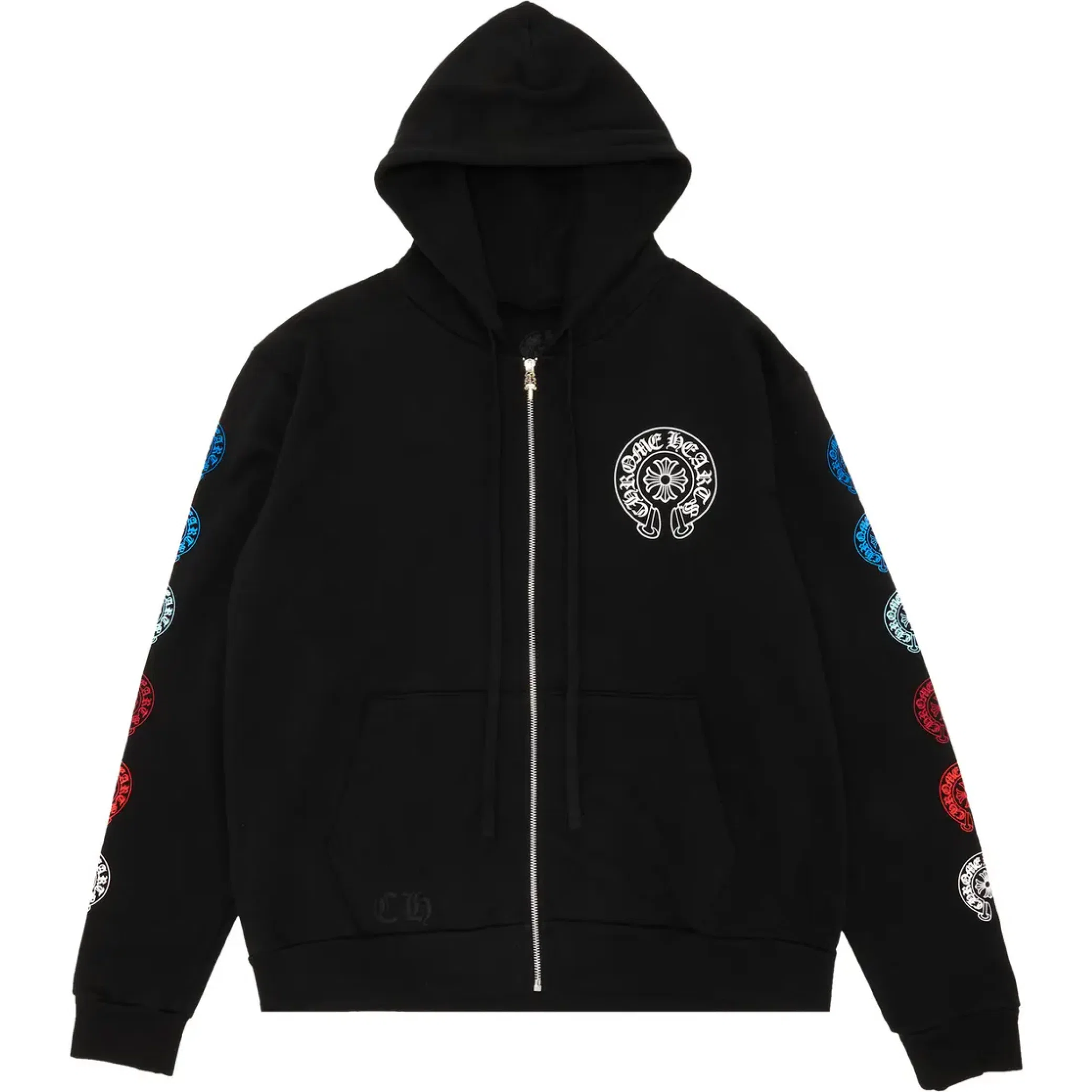 Худи Chrome Hearts Horseshoe Logo Zip Up Hoodie "Black" | Farsel