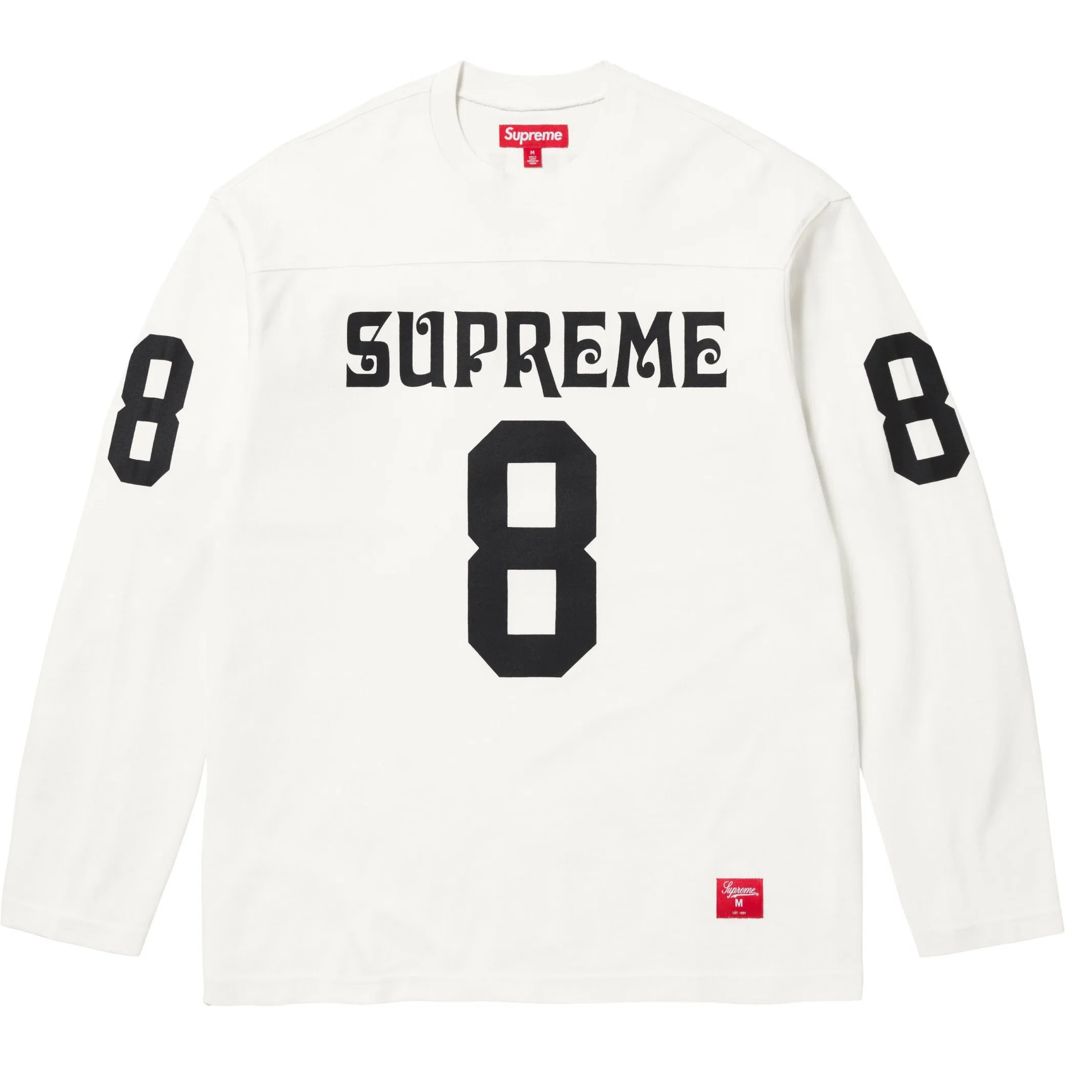 Лонгсливы Supreme SS25 Affiliated L/S Football Top "White" | Farsel