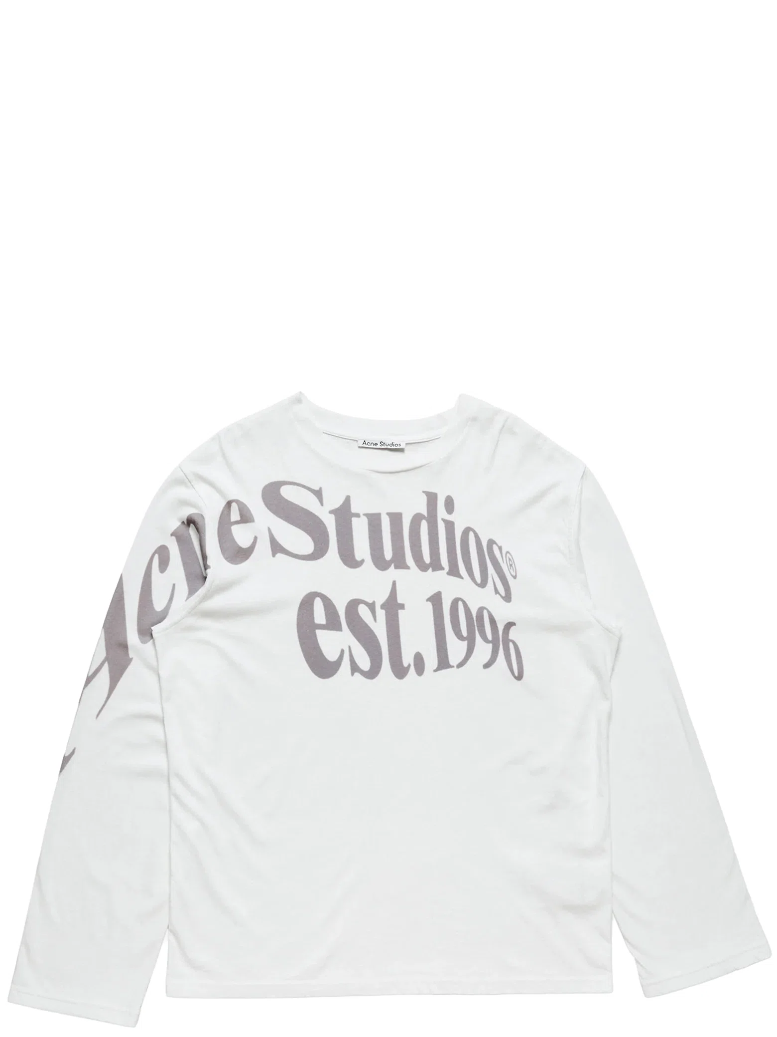 Лонгсливы Acne Studios Relaxed Graphic T-shirt "White" | Farsel