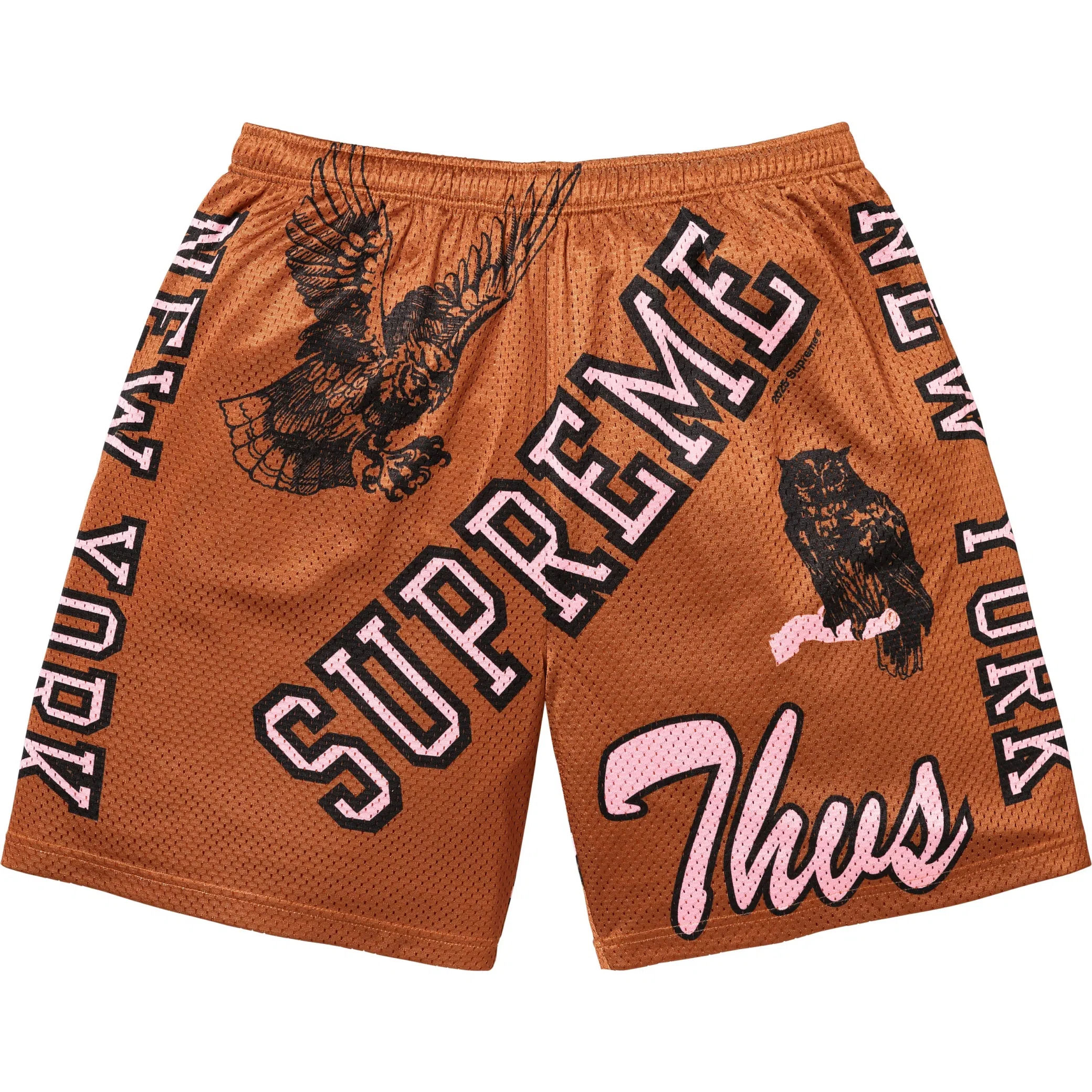  Supreme SS25 Varsity Mesh Short "Rust" | Farsel