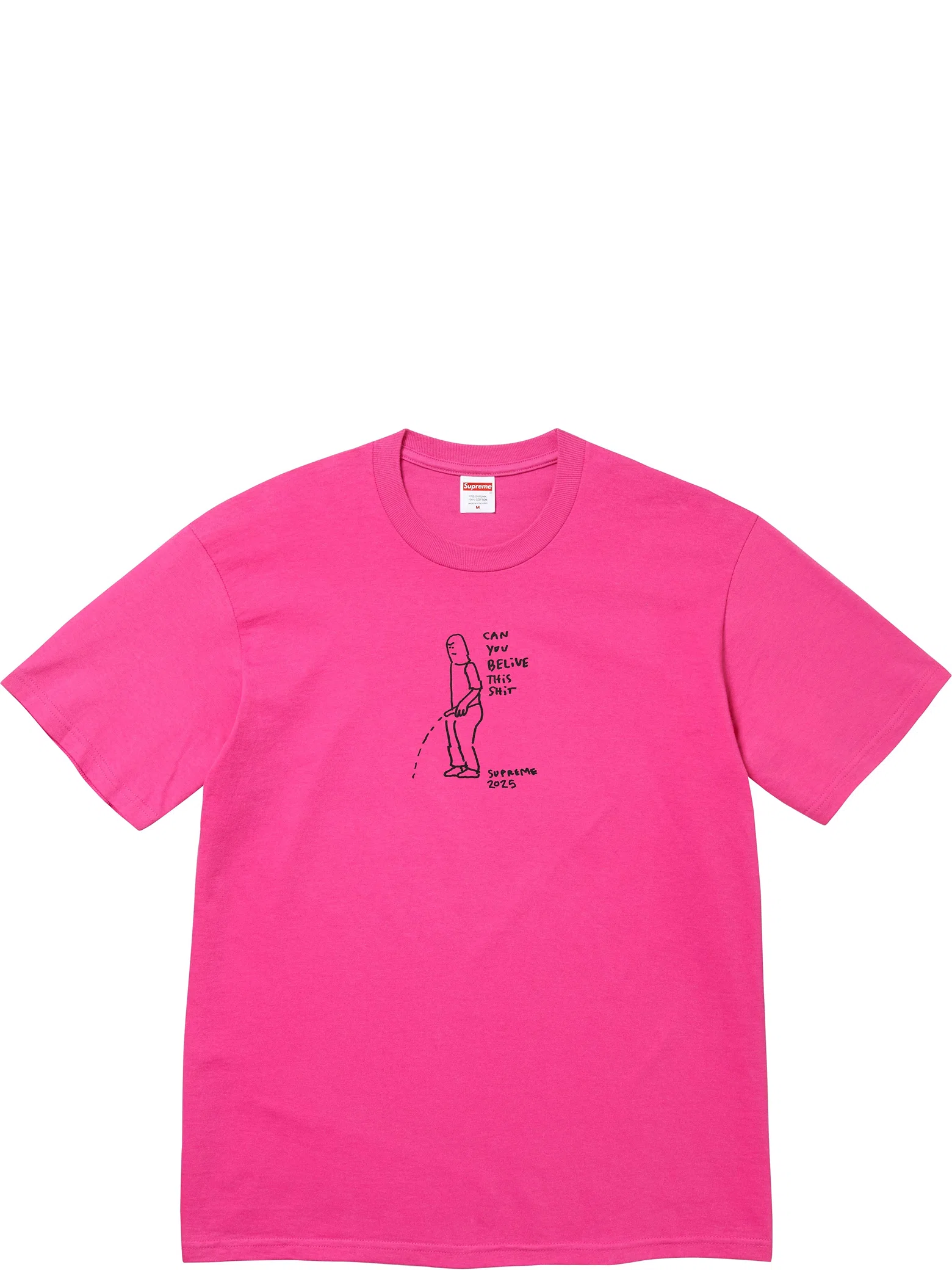 Футболки Supreme SS25 Piss Tee "Fuchsia" | Farsel