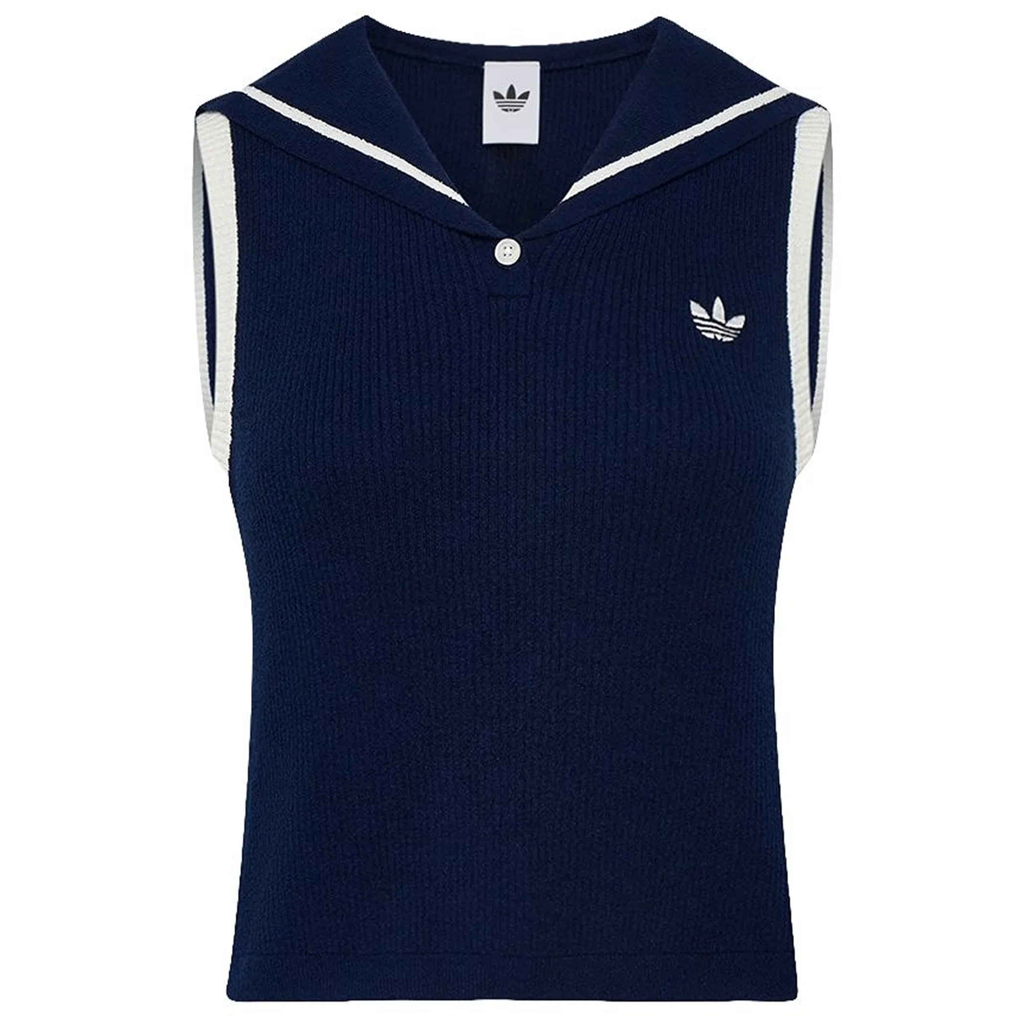 Поло Adidas Resort Sleeveless Polo Shirt "Night Indigo / Off White" | Farsel