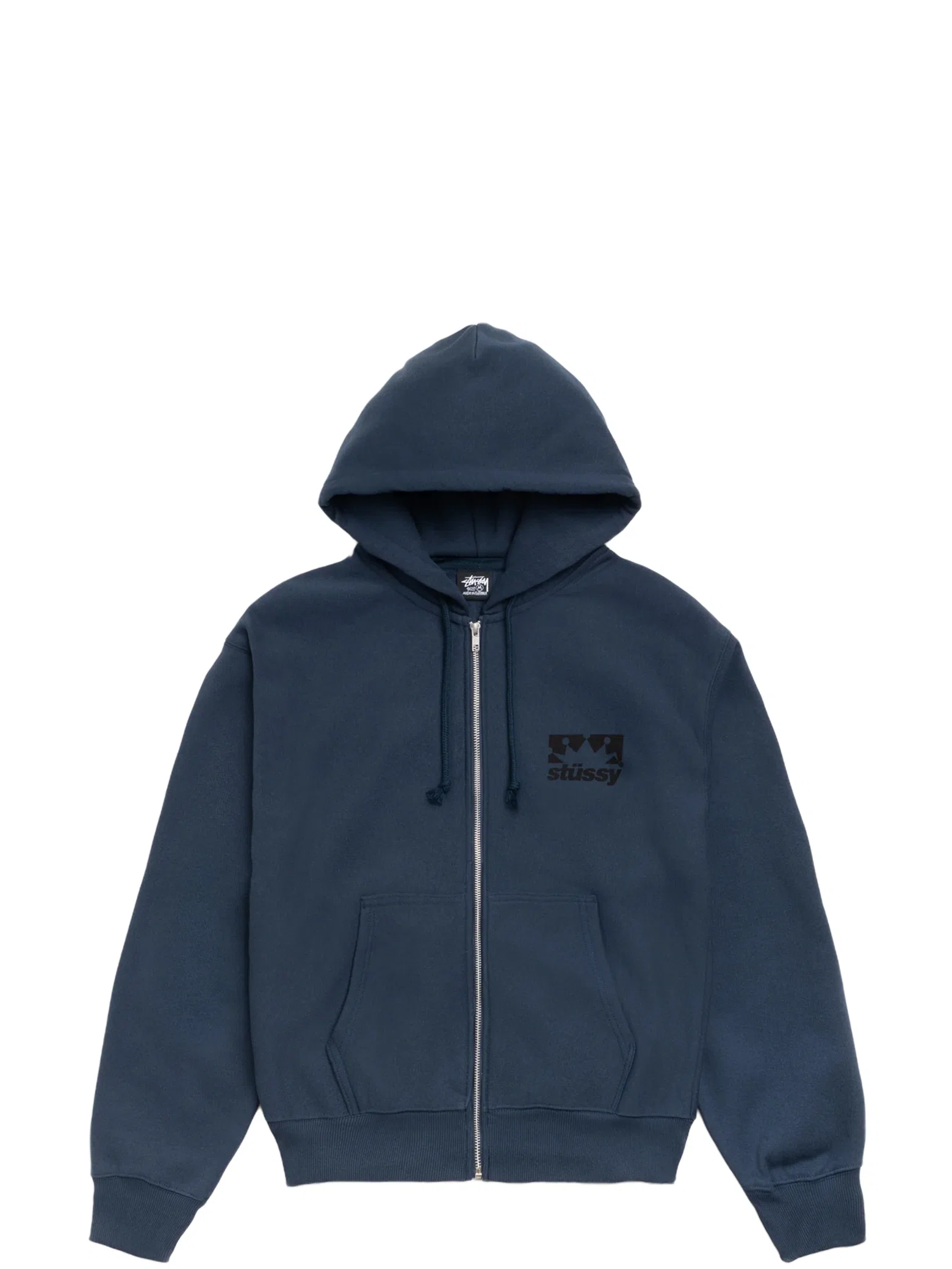 Худи Stussy Box Crown Zip Hoodie "Navy" | Farsel