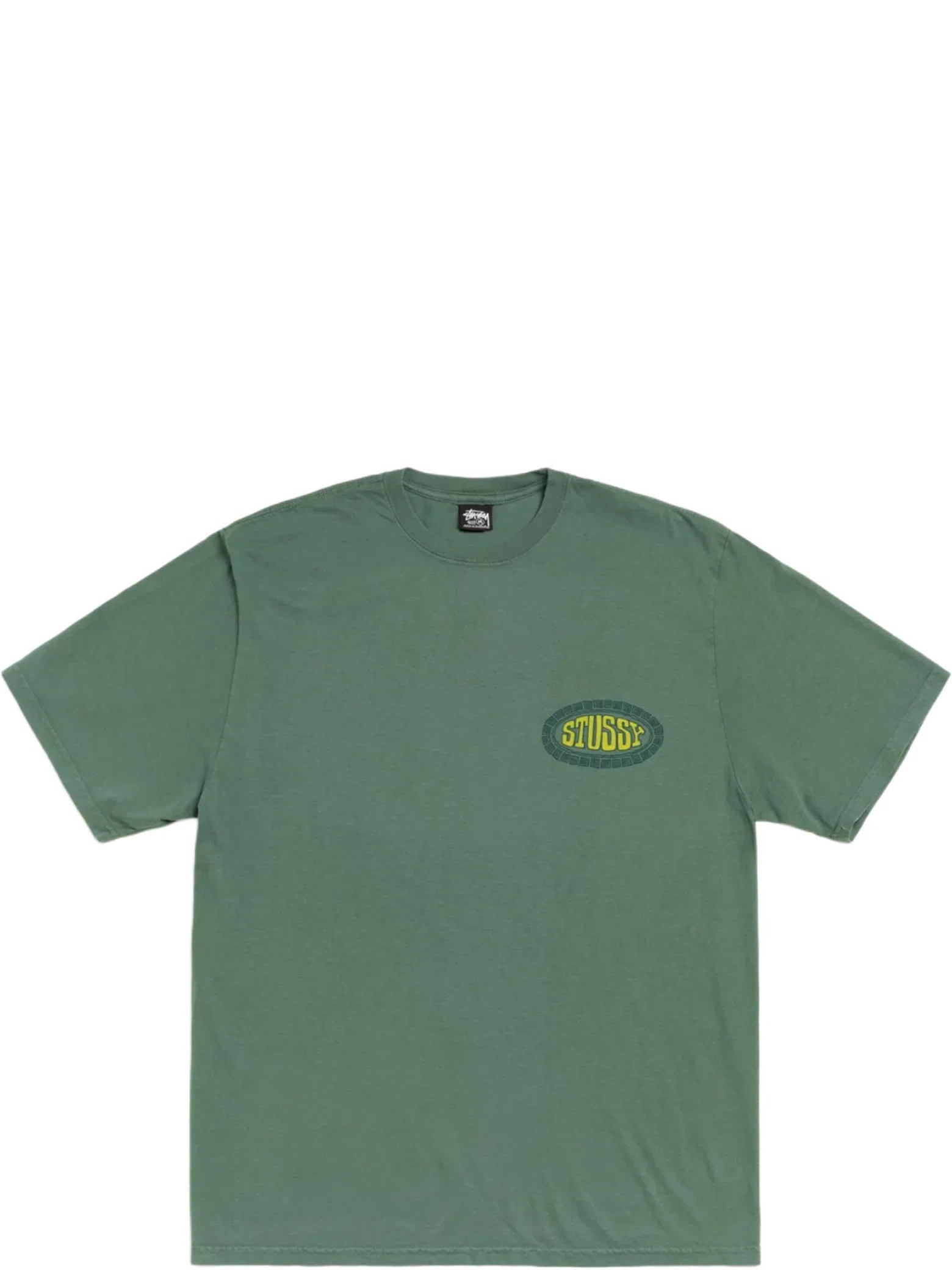 Футболки Stussy Tile Oval Tee Pigment Dyed "Pine" | Farsel