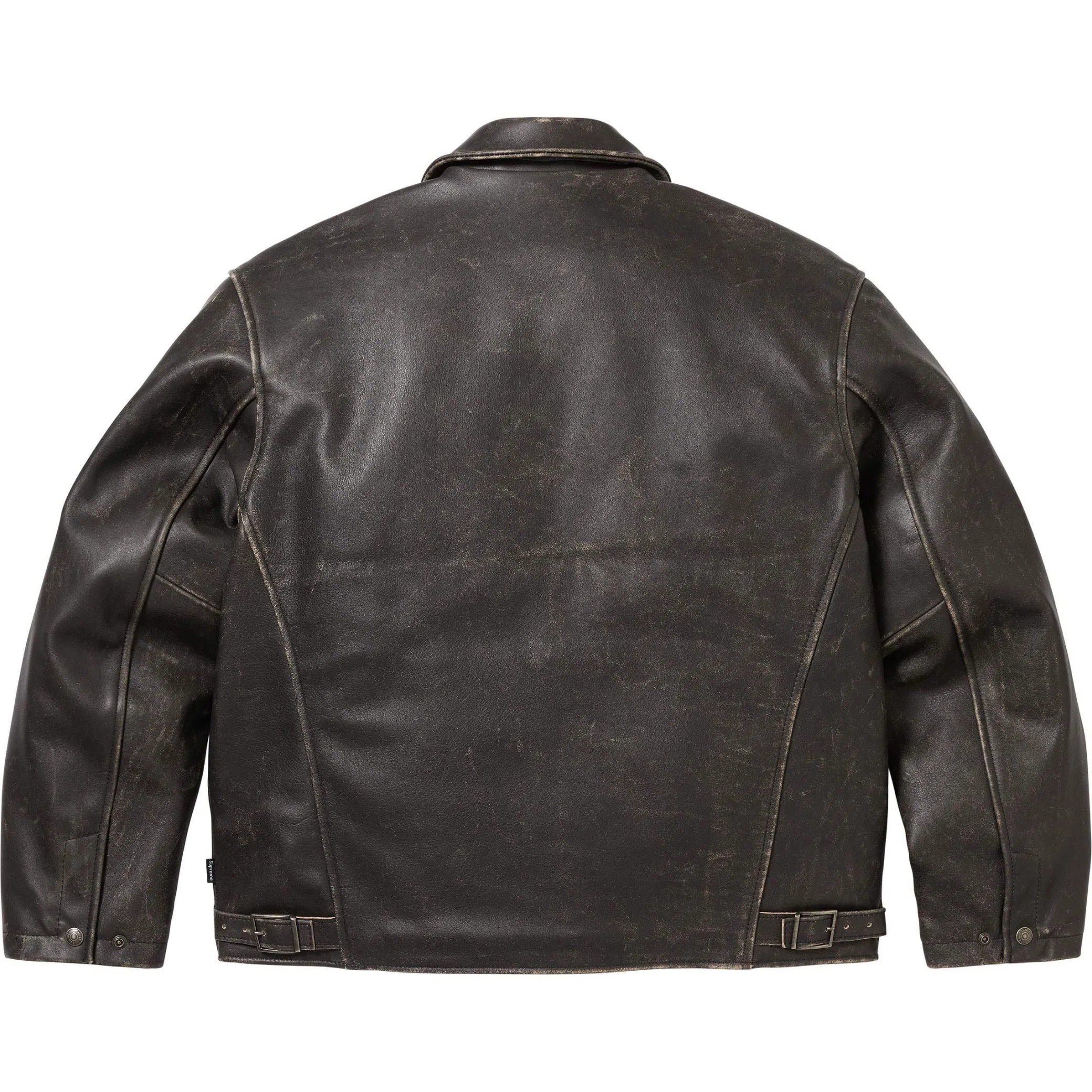  Supreme FW25 Schott Leather Racer Jacket "Black" | Farsel