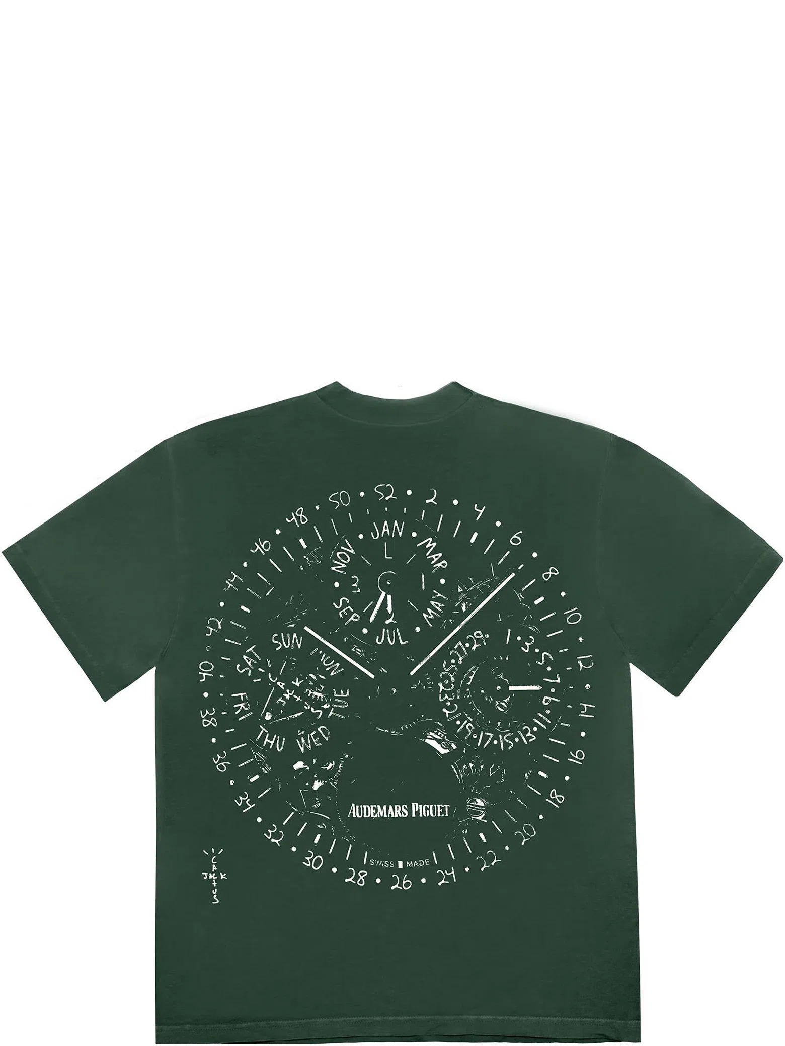 Футболки Travis Scott FW23 Audemars Piguet Watch Face Tee "Green" | Farsel