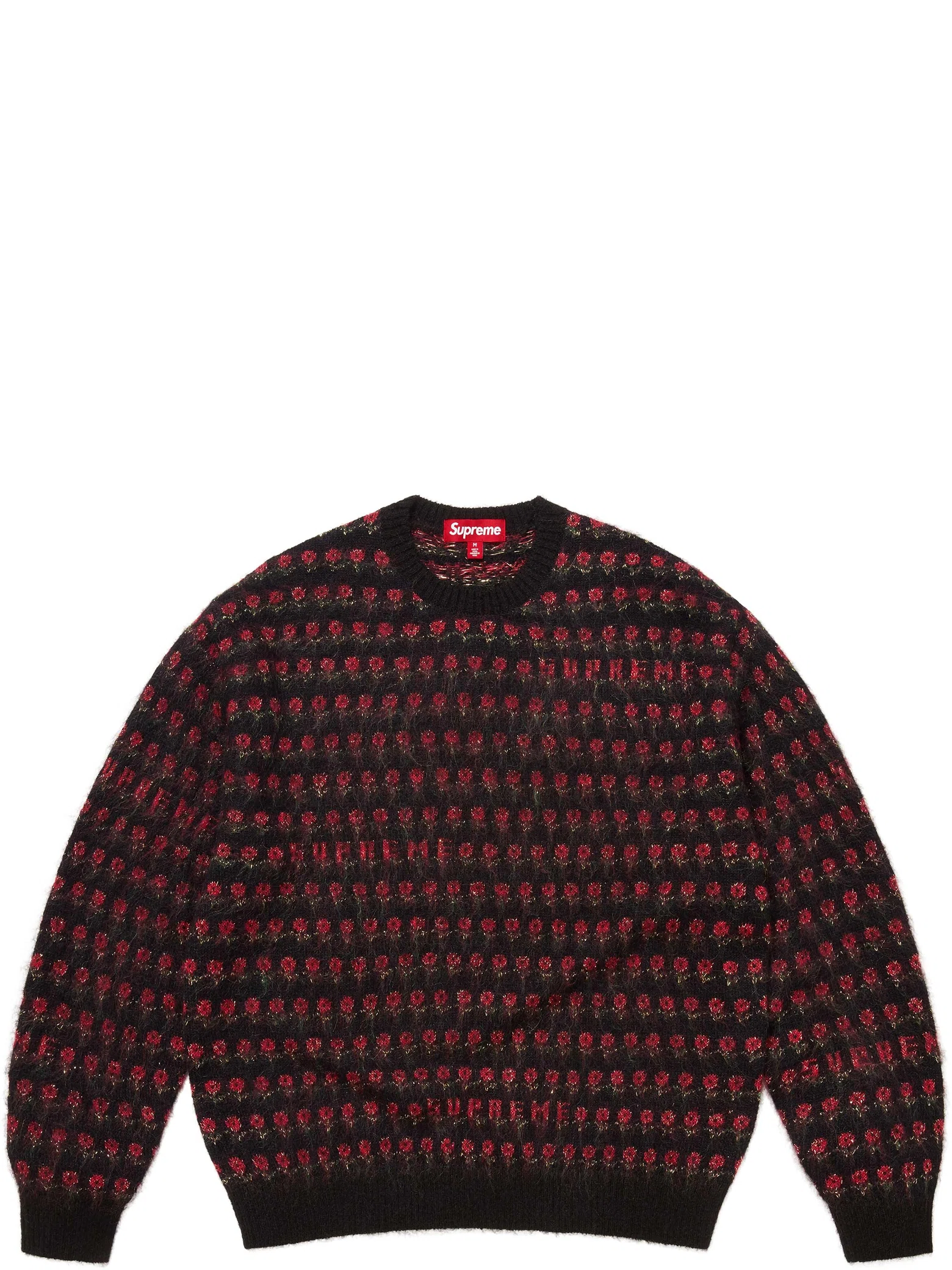 Свитеры Supreme FW25 Flowers Metallic Sweater "Black" | Farsel