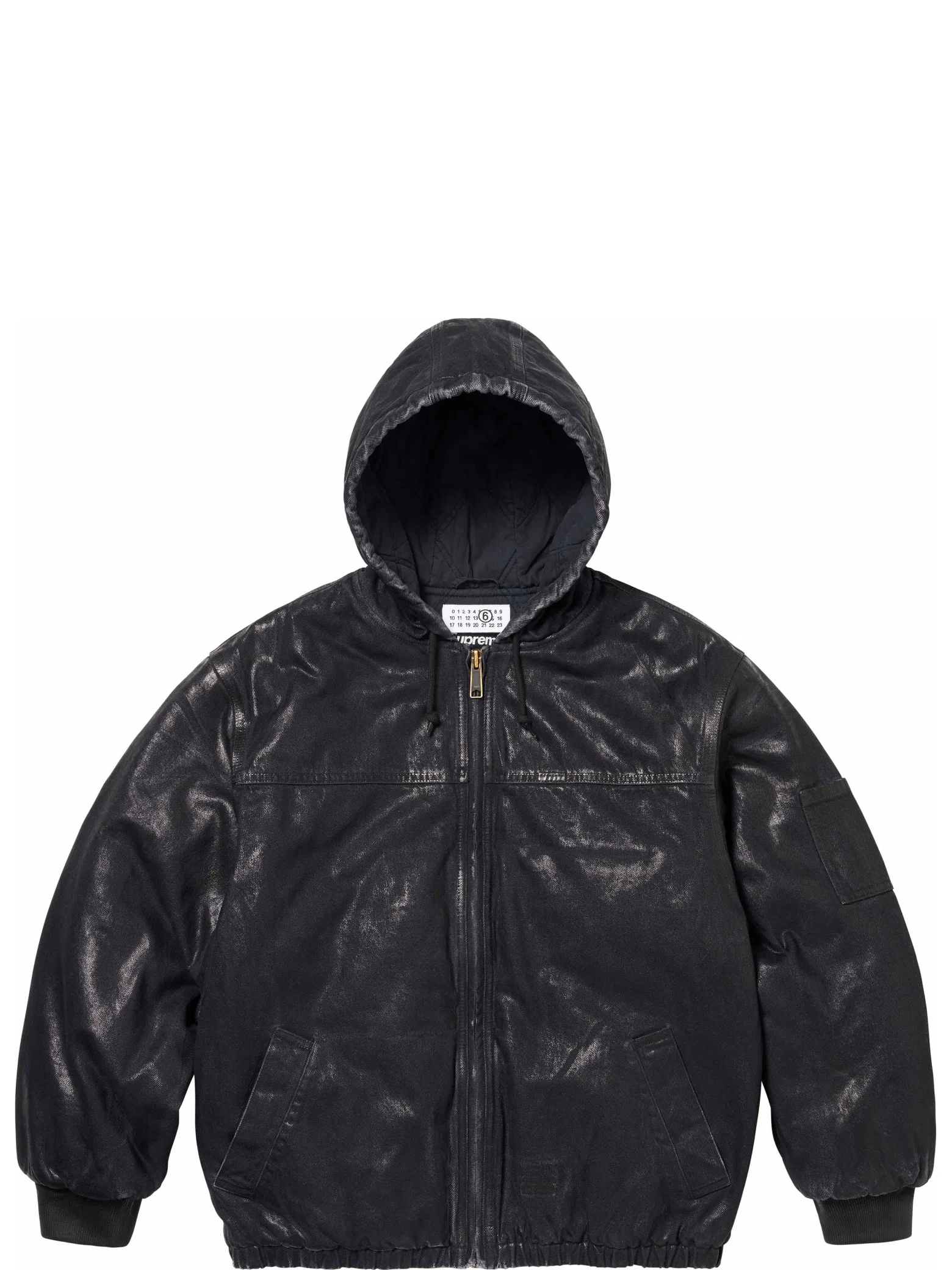 Куртки Supreme SS24 MM6 Maison Margiela Foil Hooded Work Jacket "Black" | Farsel