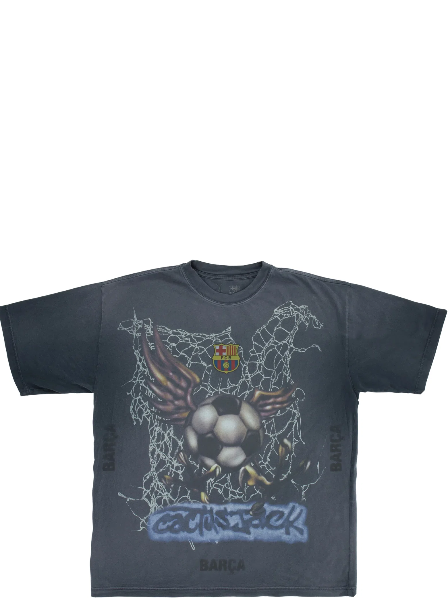 Футболки Travis Scott CJ X FCB WASHED SPRAY LOGO TEE | Farsel