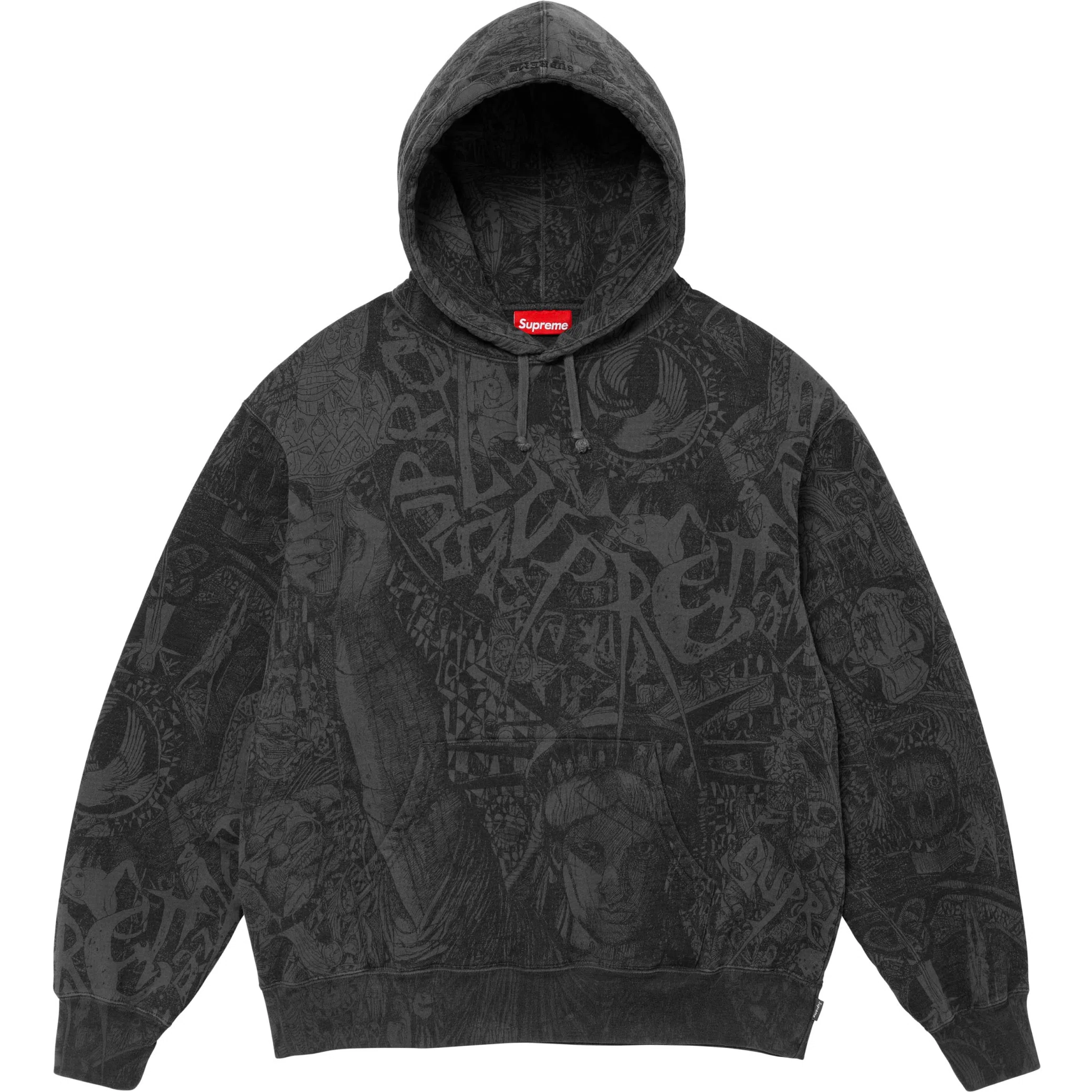  Supreme FW24 Liberty Hooded Sweatshirt "Washed Black" | Farsel