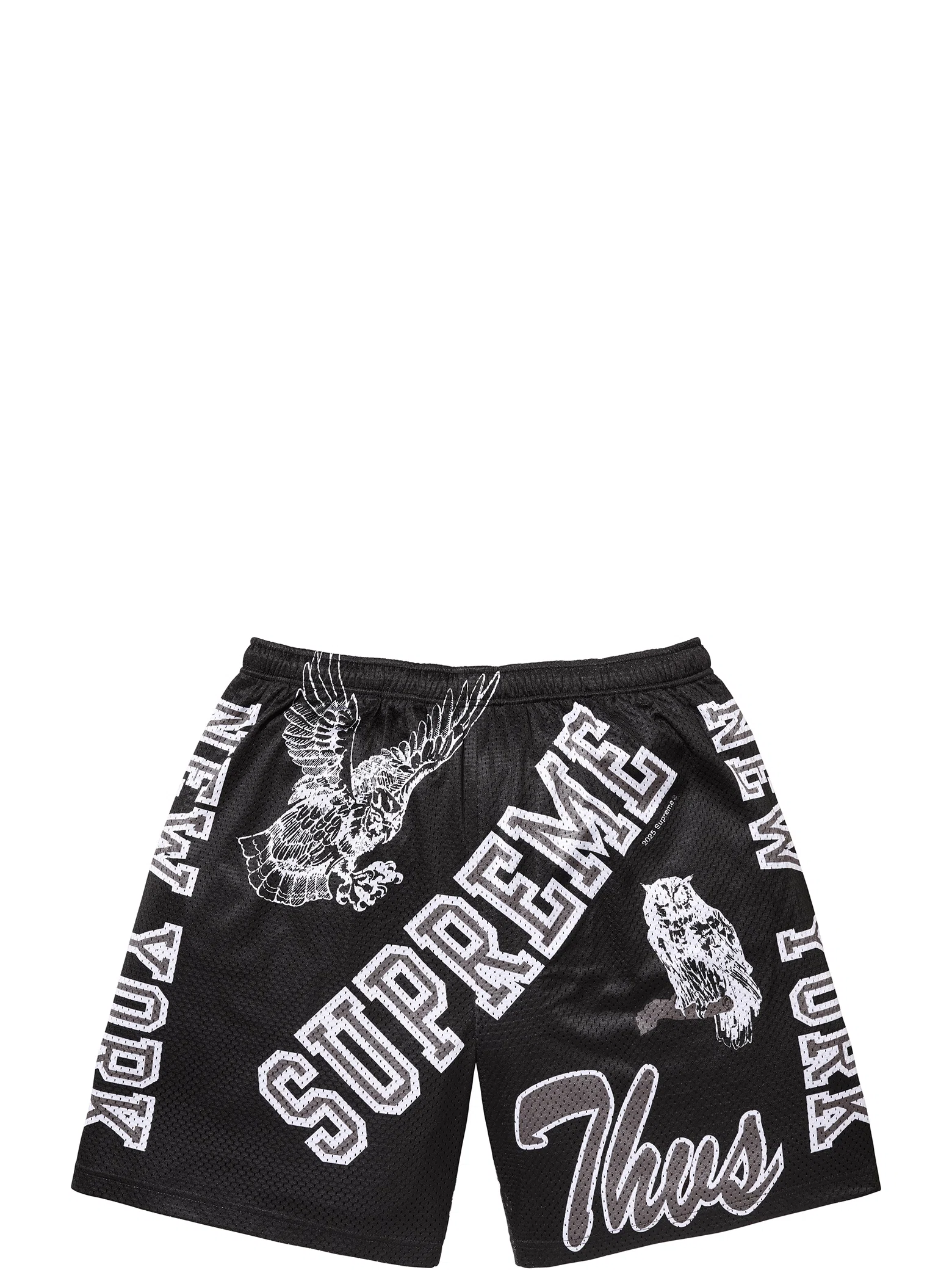 Шорты Supreme SS25 Varsity Mesh Short "Black" | Farsel