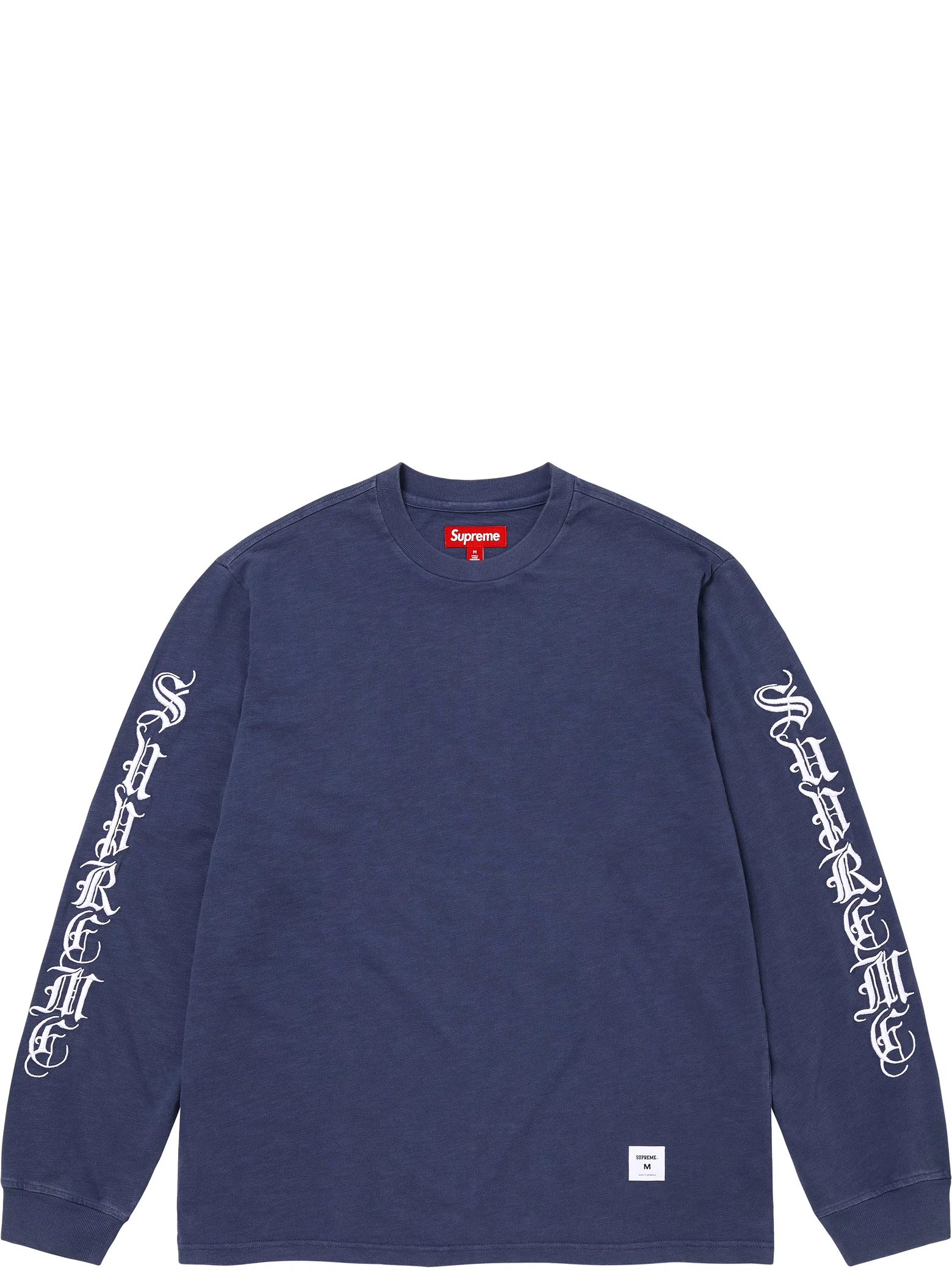 Лонгсливы Supreme FW24 Old English L/S Top "Navy" | Farsel