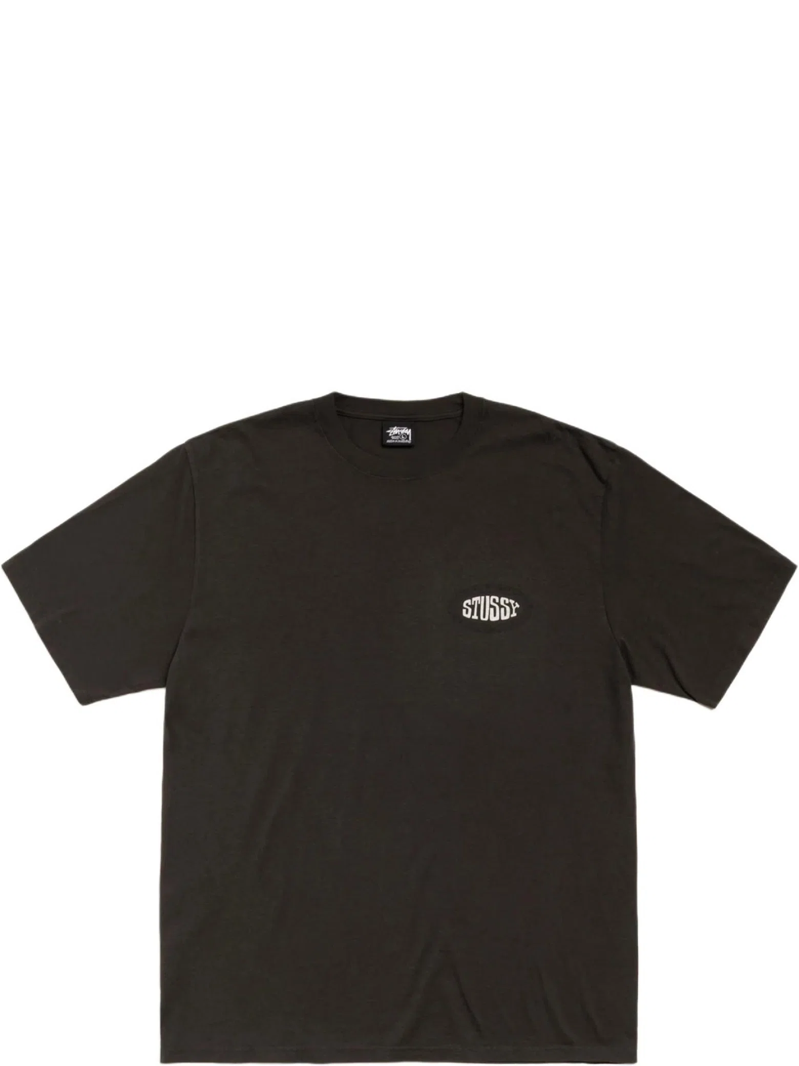 Футболки Stussy Tile Oval Tee Pigment Dyed "Faded Black" | Farsel