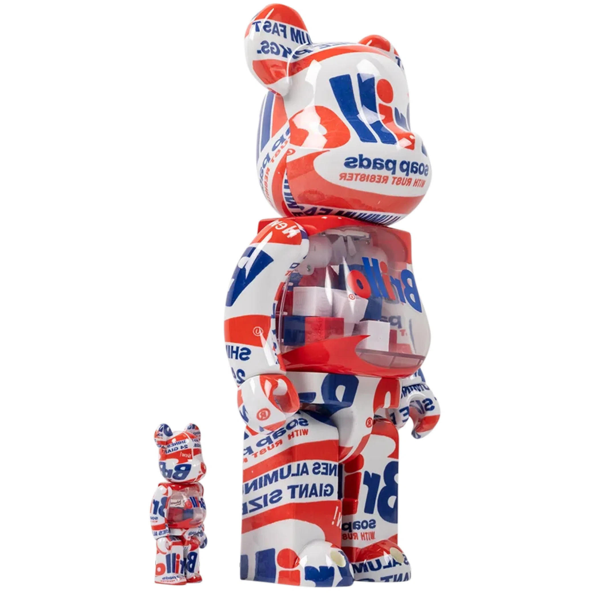 Игрушки Medicom Toy Bearbrick x Andy Warhol Brillo 2022 "100% & 400% Set" | Farsel