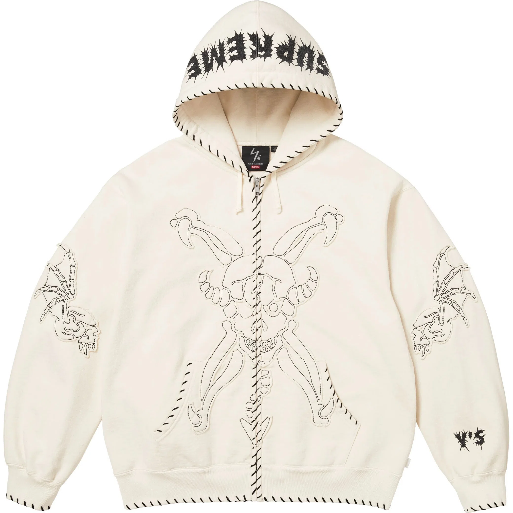 Худи Supreme FW25 Y’s by Yohji Yamamoto Zip Up Hooded Sweatshirt "White" | Farsel
