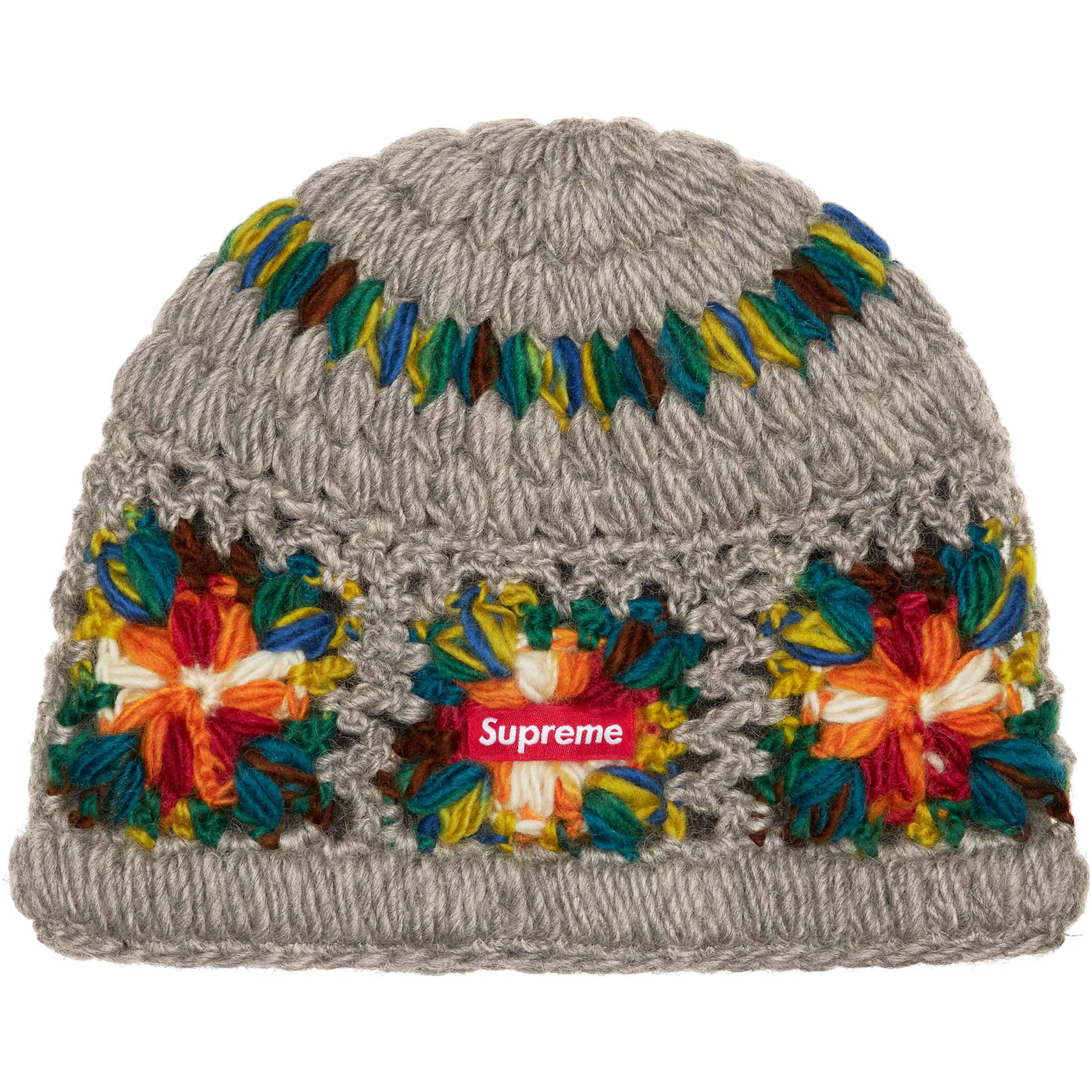 Шапки Supreme SS25 Crochet Beanie "Heather Grey" | Farsel