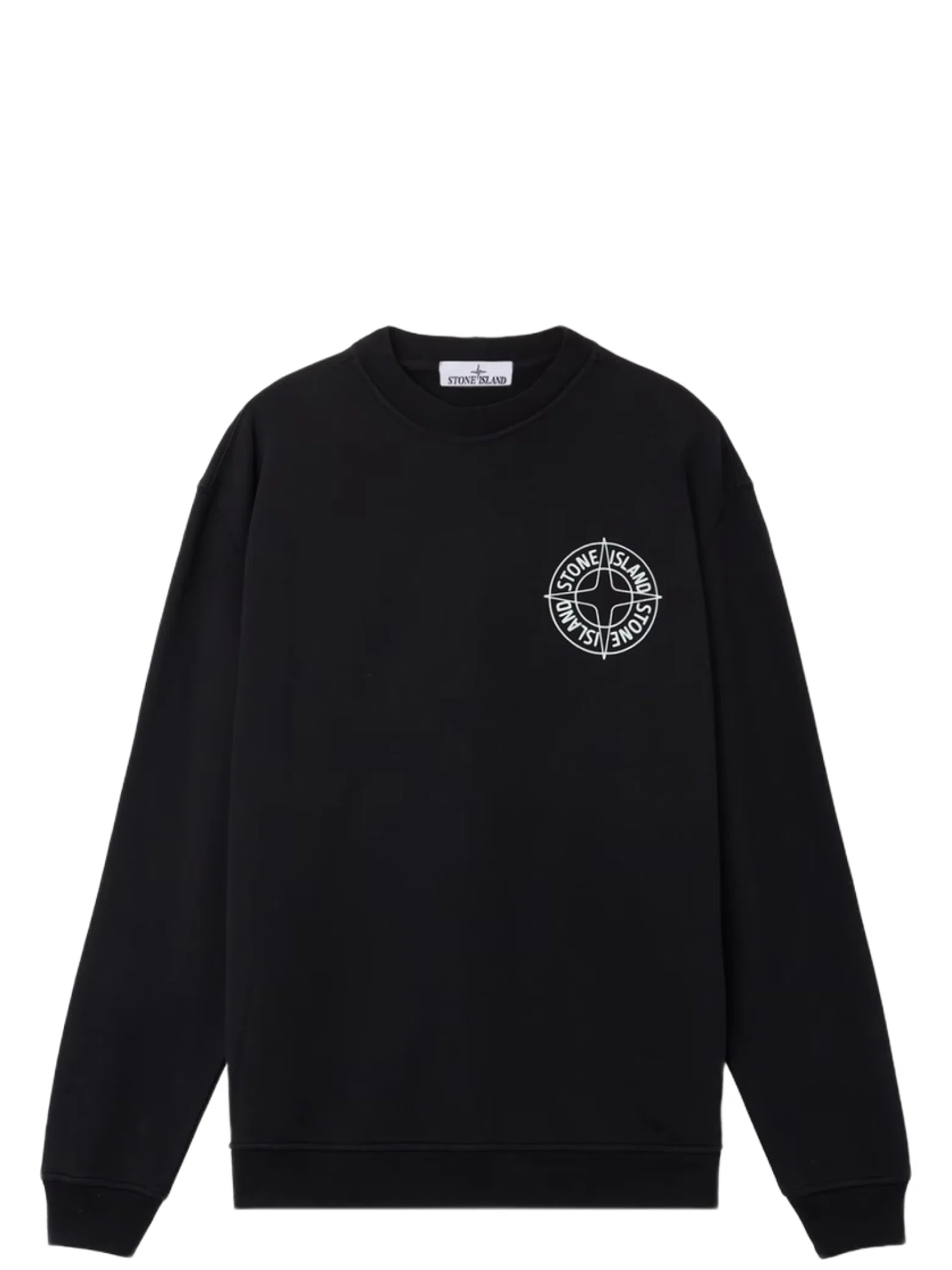 Свитшоты Stone Island Oversized-Fit Crewneck Sweatshirt Outline Compass "Black" | Farsel