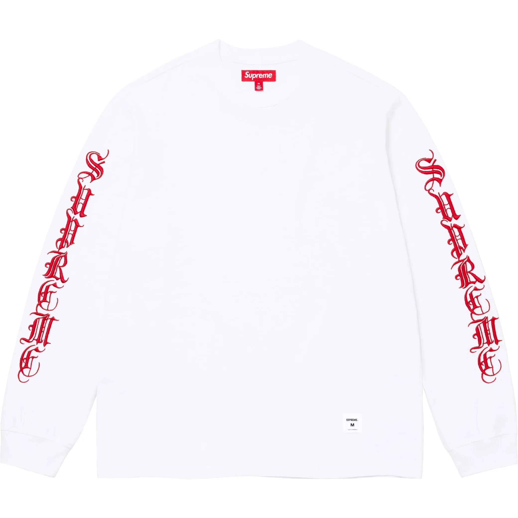  Supreme FW24 Old English L/S Top "White" | Farsel