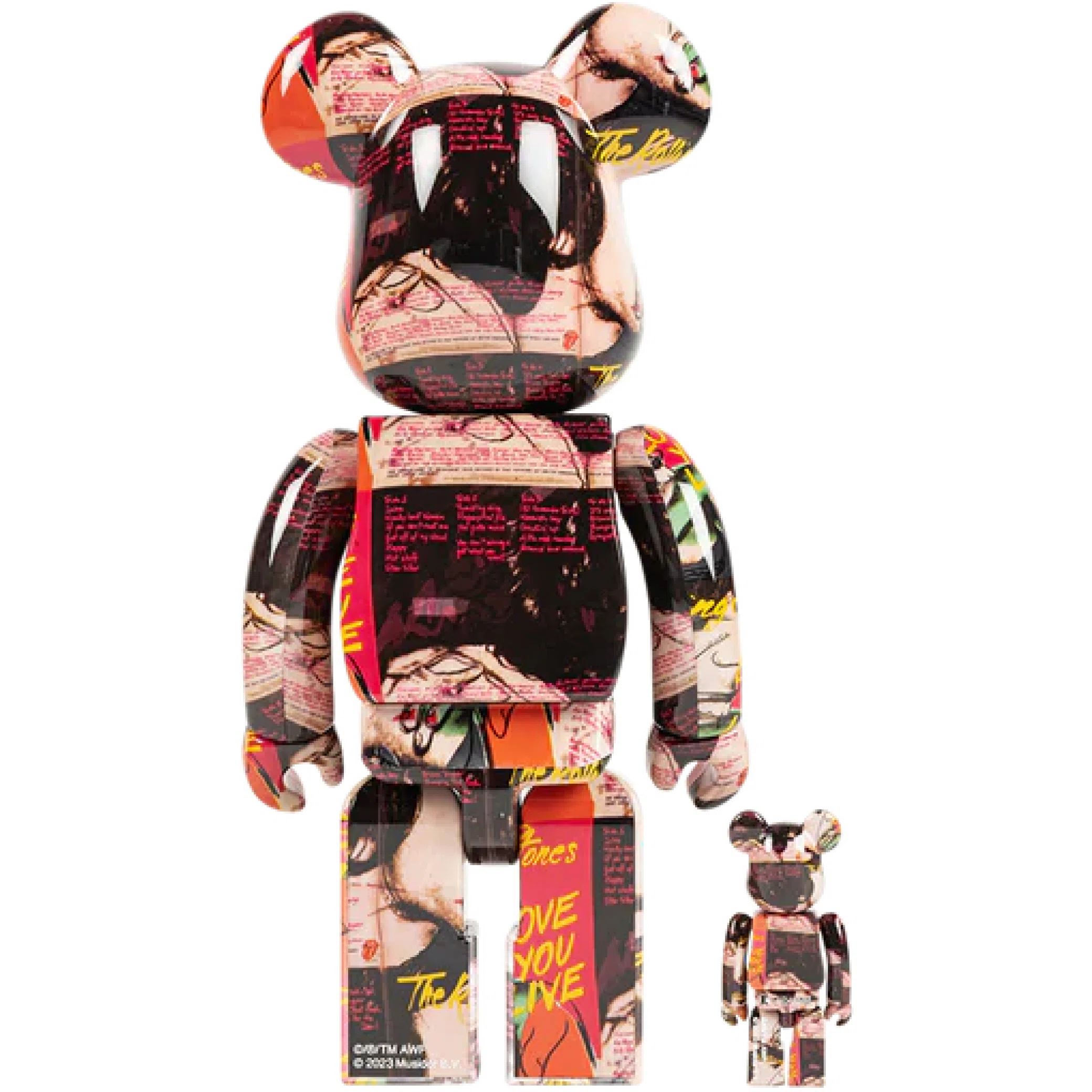 Игрушки Medicom Toy Bearbrick Andy Warhol "The Rolling Stones (Love You Live) 100% & 400%" | Farsel