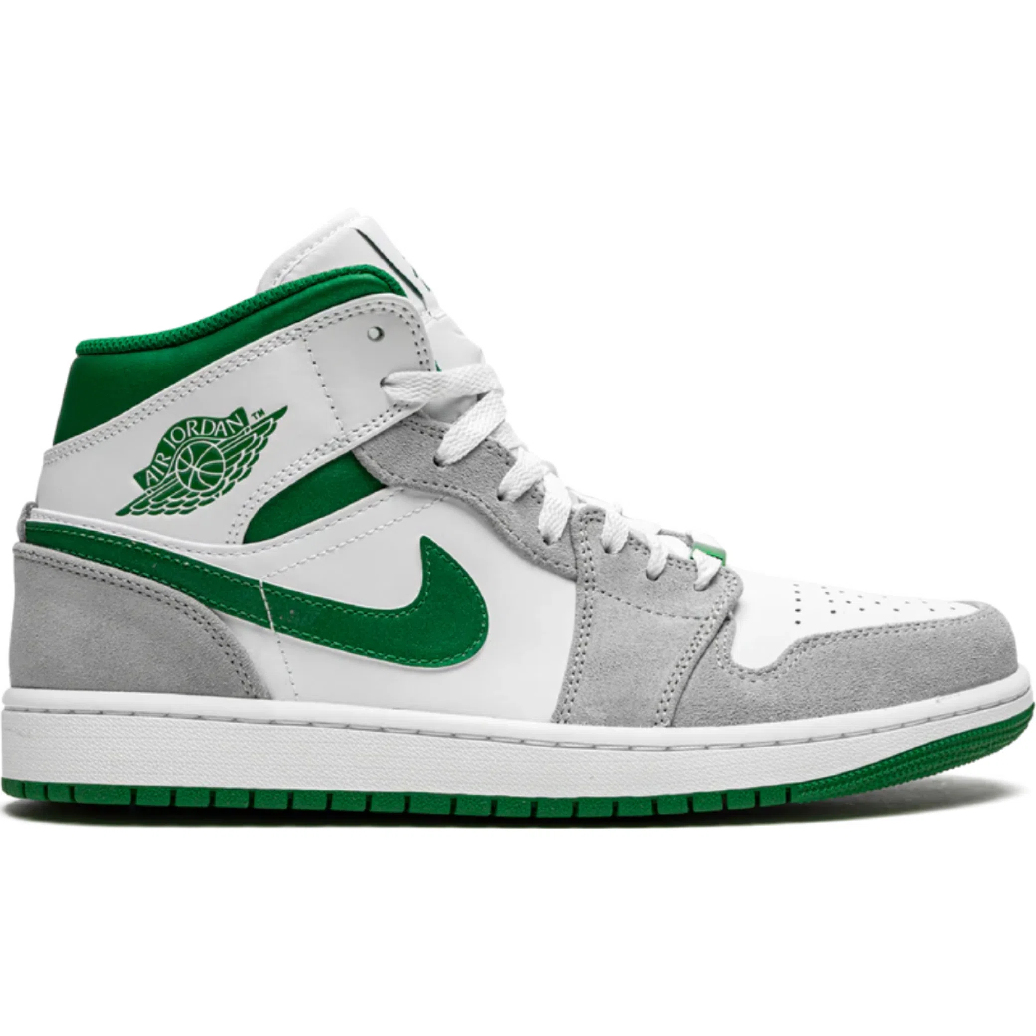 Кроссовки Nike Air Jordan 1 Mid SE "Grey / Pine Green / White" | Farsel