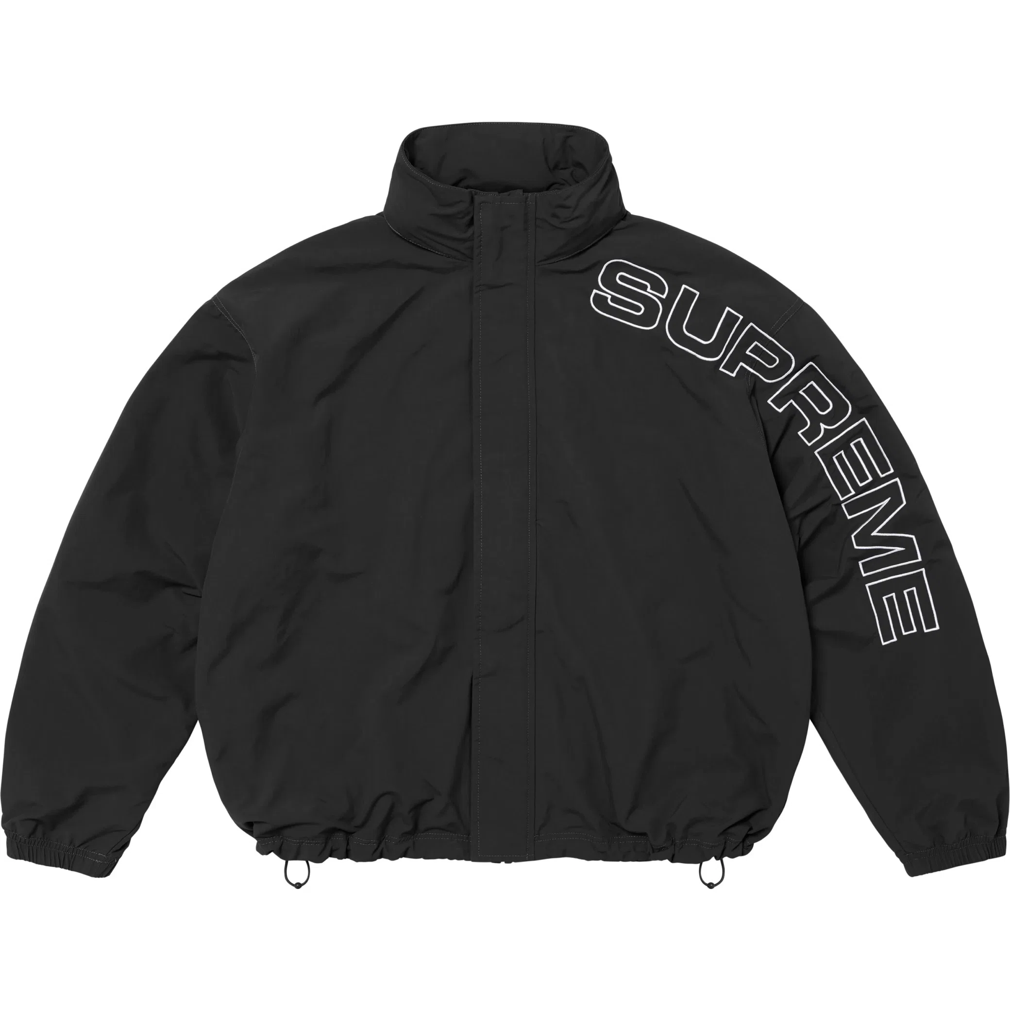  Supreme FW24 Spellout Embroidered Track Jacket "Black" | Farsel