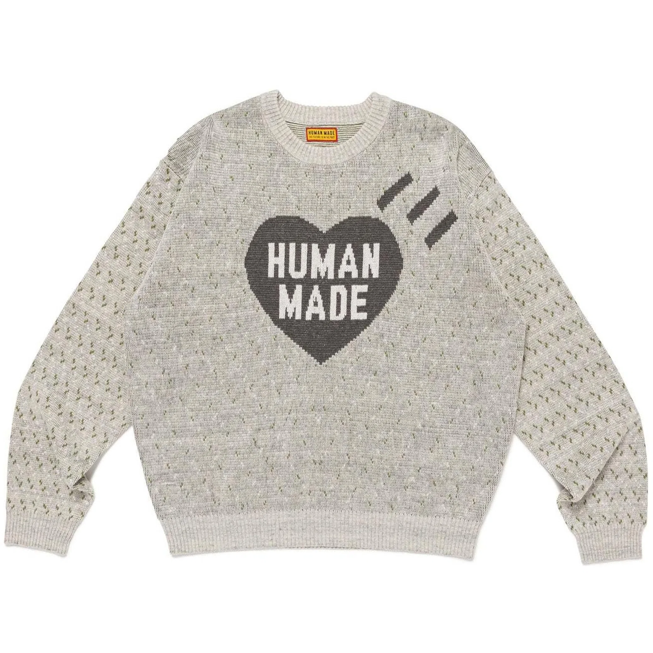 Свитеры Human Made Heart Knit Sweater "Gray" | Farsel
