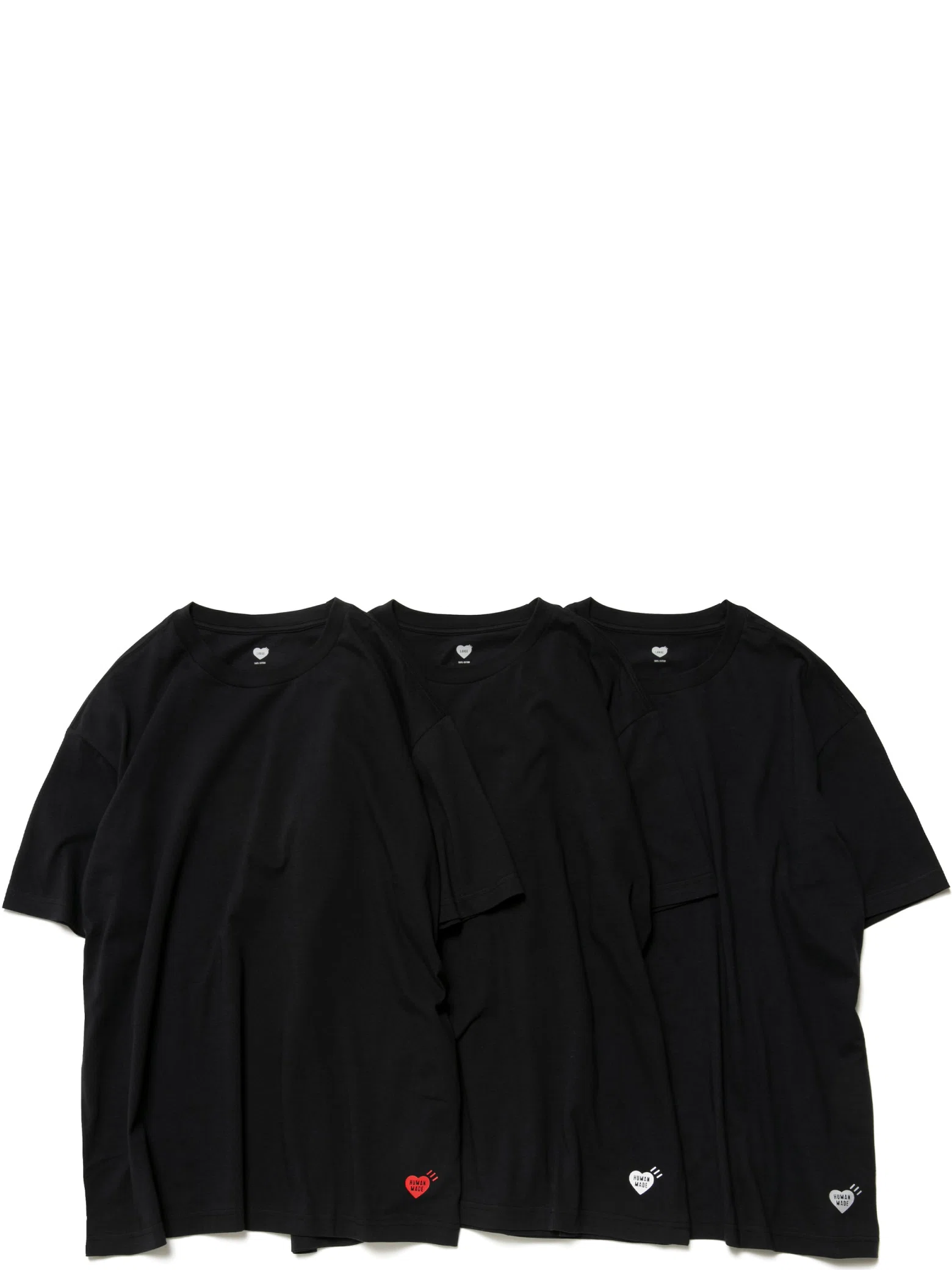 Футболки Human Made 3-Pack T-Shirt "Black" | Farsel