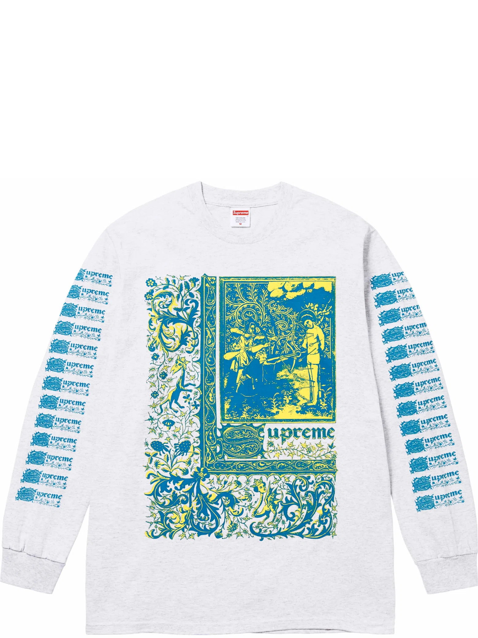 Лонгсливы Supreme SS24 Saint Sebastian L/S Tee "Ash Grey" | Farsel