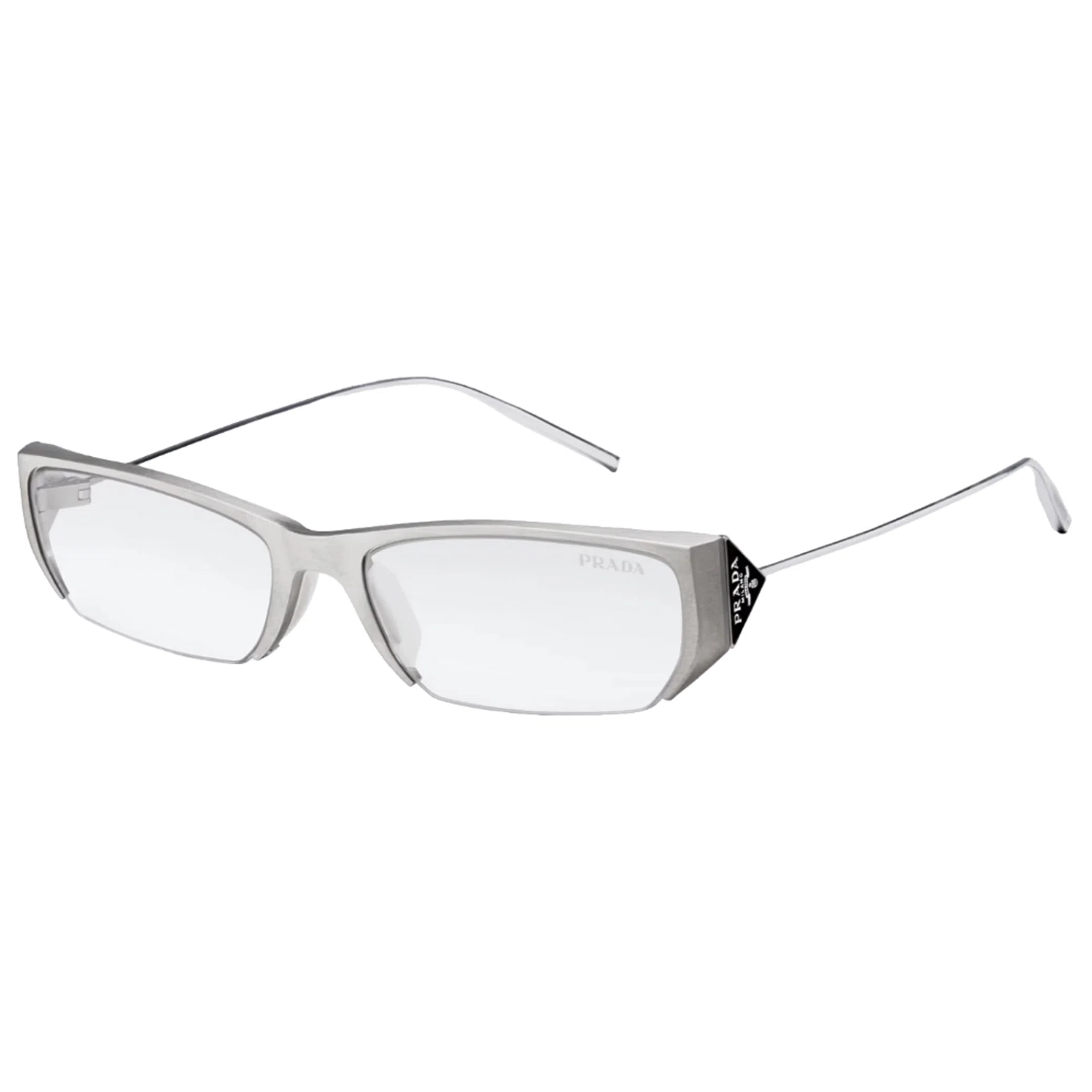 Очки Gentle Monster Prada X 2 A02 Square Glasses "Glossy Silver Metal" | Farsel