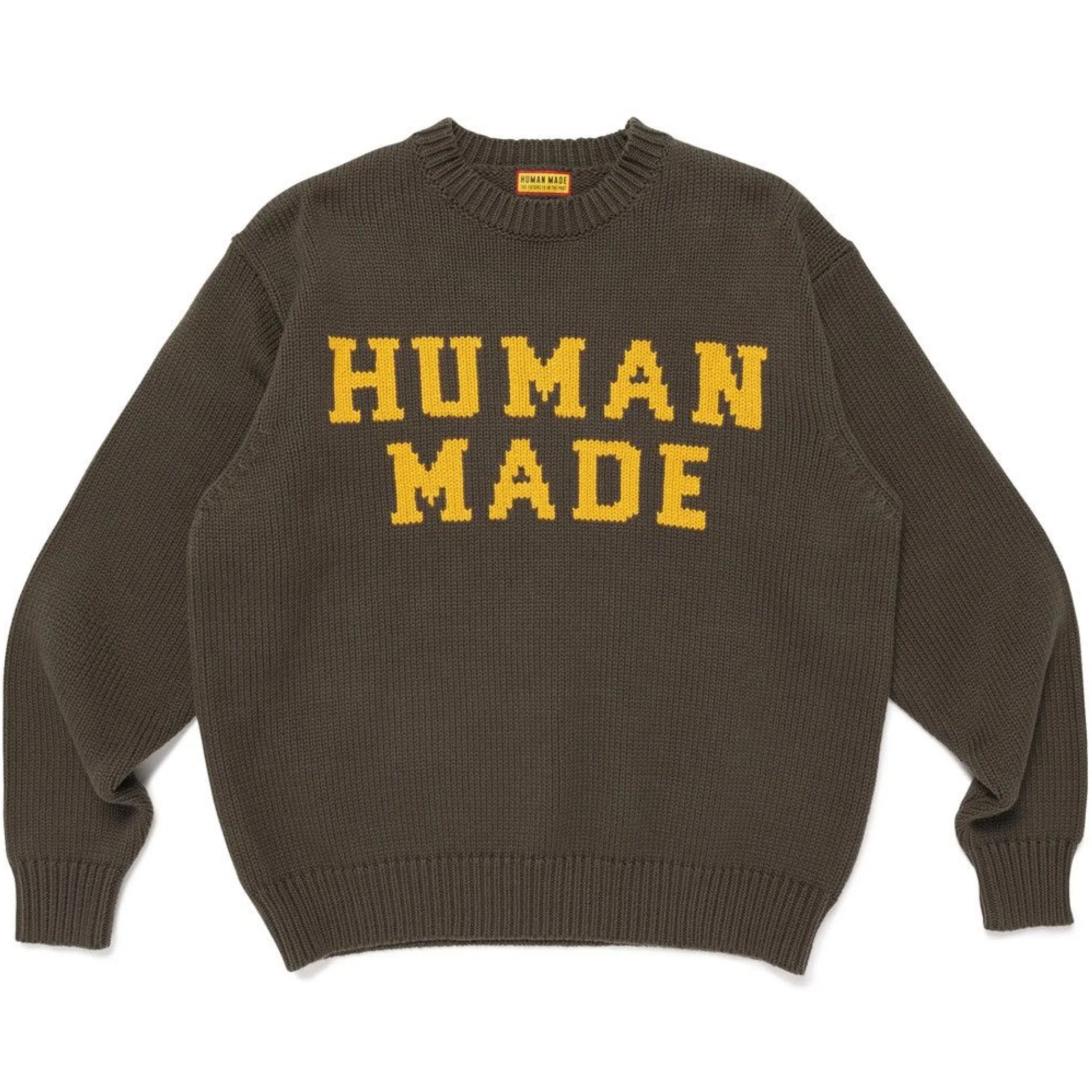 Свитеры Human Made Polar Bear Crew Neck Knitted Jumper "Khaki" | Farsel