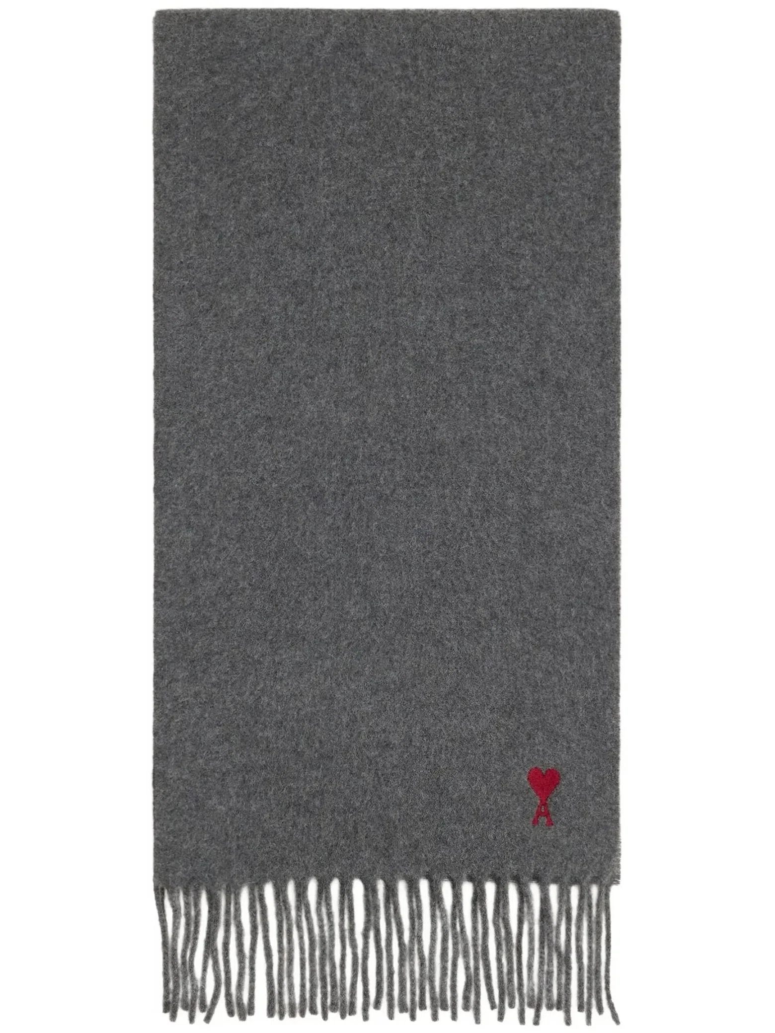 Шарфы Ami Paris Wool Red Ami De Coeur Scarf "Dark Grey" | Farsel