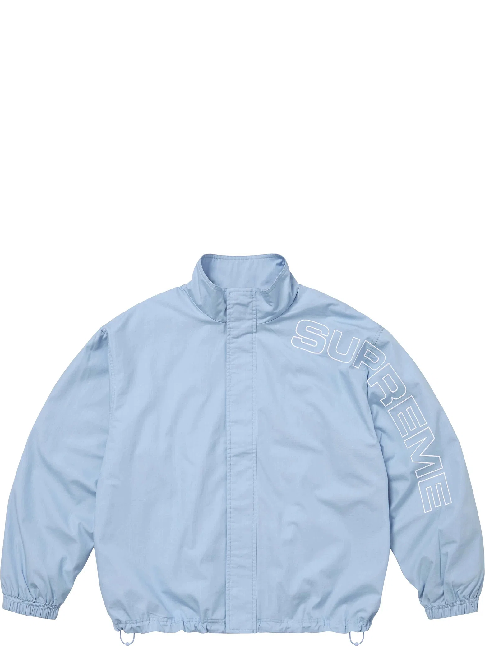 Куртки Supreme FW25 Spellout Embroidered Ripstop Track Jacket "Light Blue" | Farsel