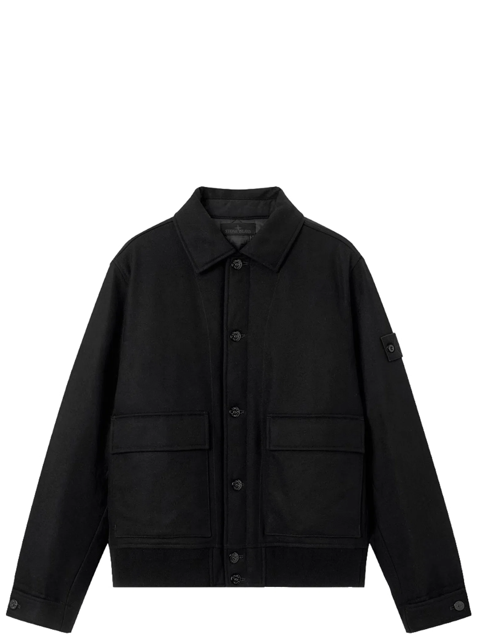 Куртки Stone Island Wool Nylon Flannel S.i. Ghost "Black" | Farsel