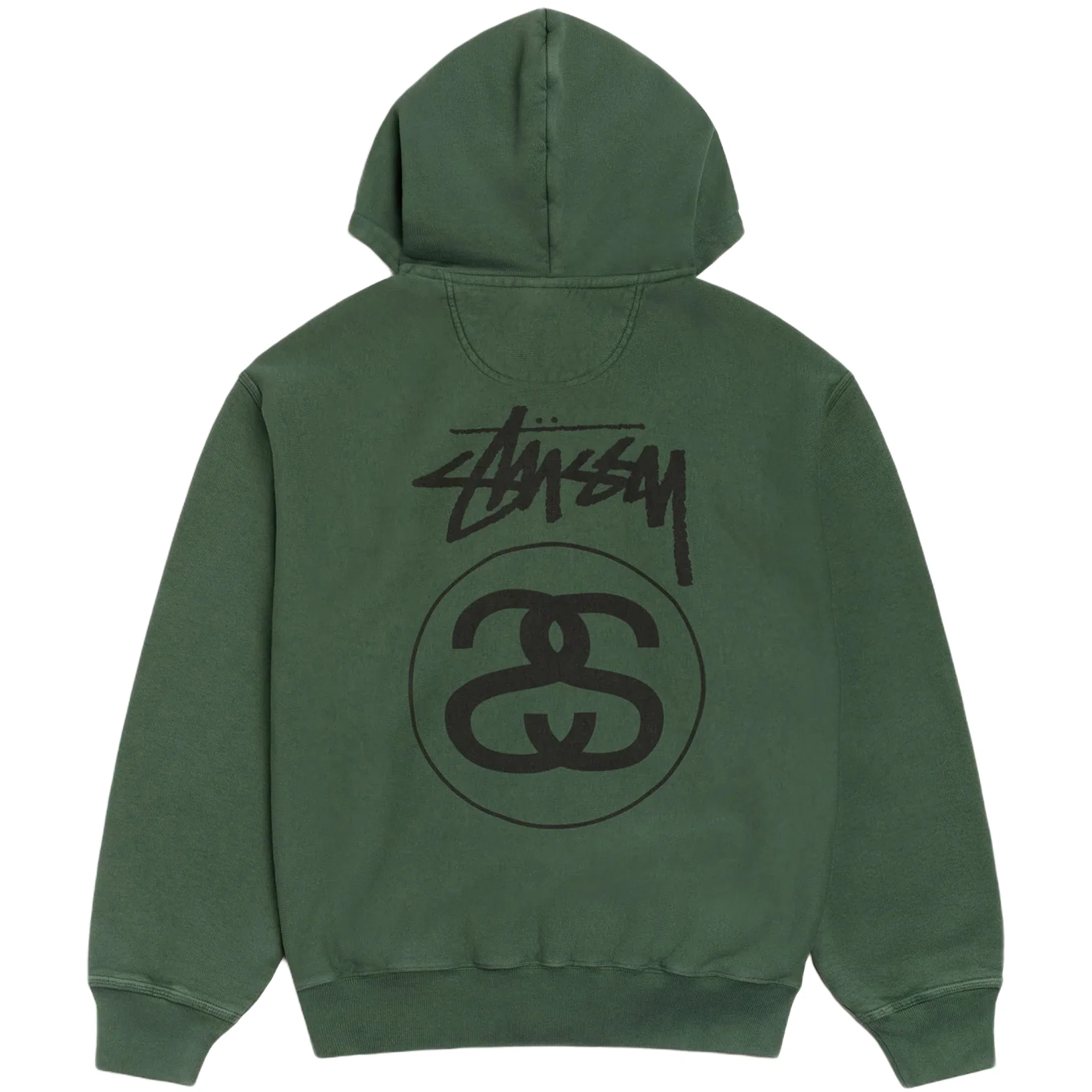 Худи Stussy Stock Link Zip Hoodie Pigment Dyed "Pine" | Farsel