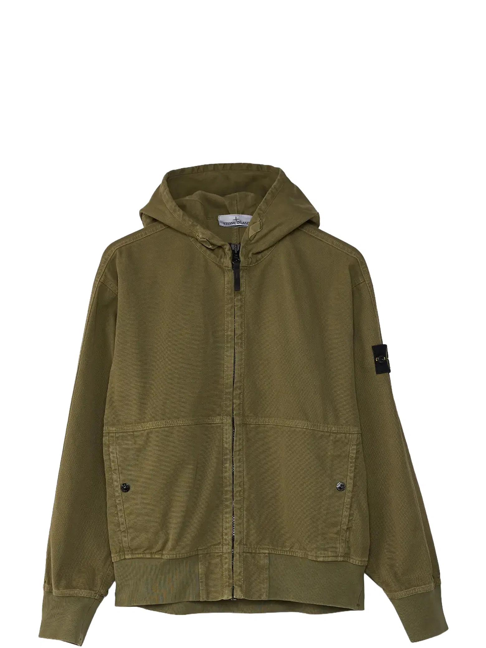 Худи Stone Island Panama Cotton Old Effect Hoodie "Military Green" | Farsel