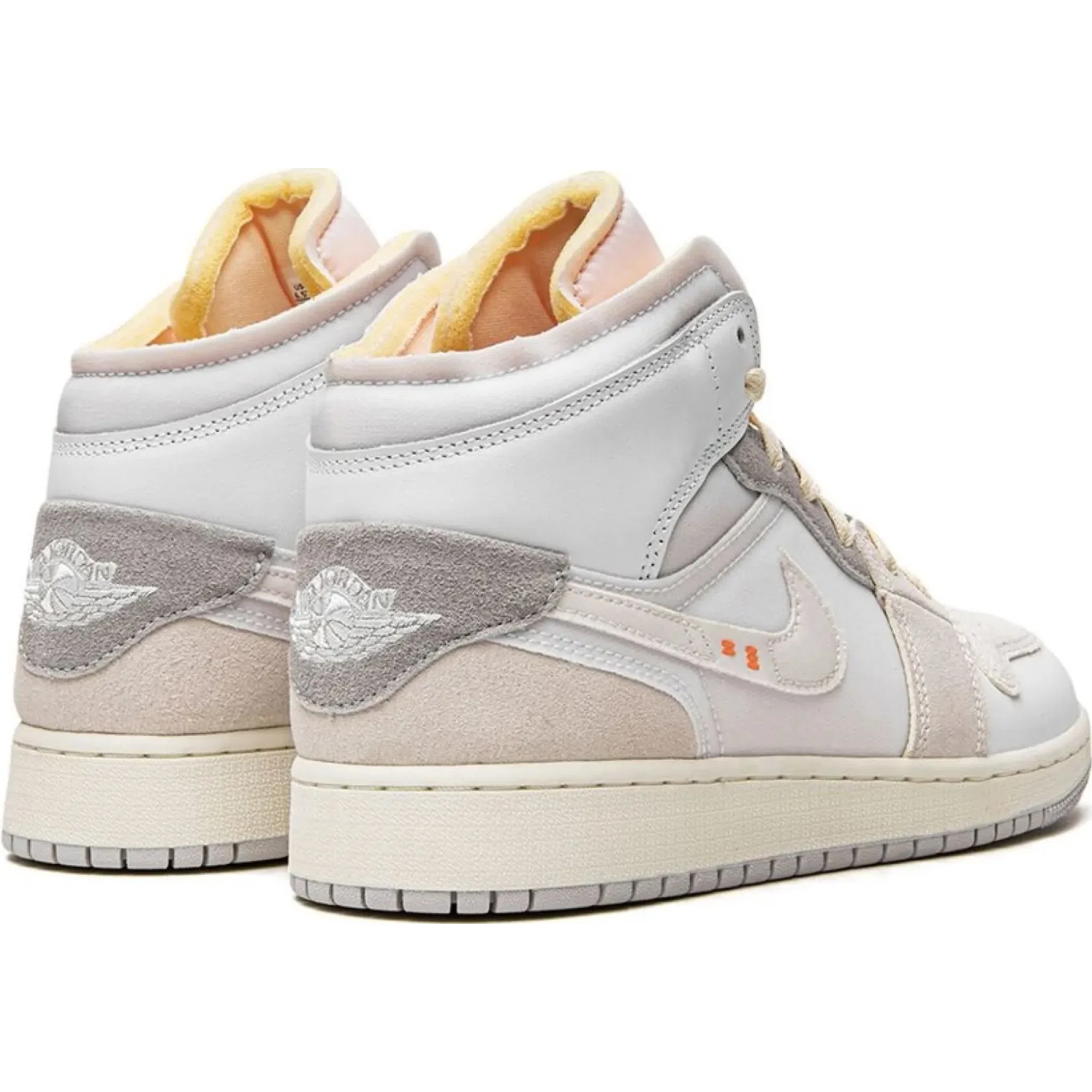  Nike Air Jordan 1 Mid SE GS "Craft Inside Out White Grey" | Farsel