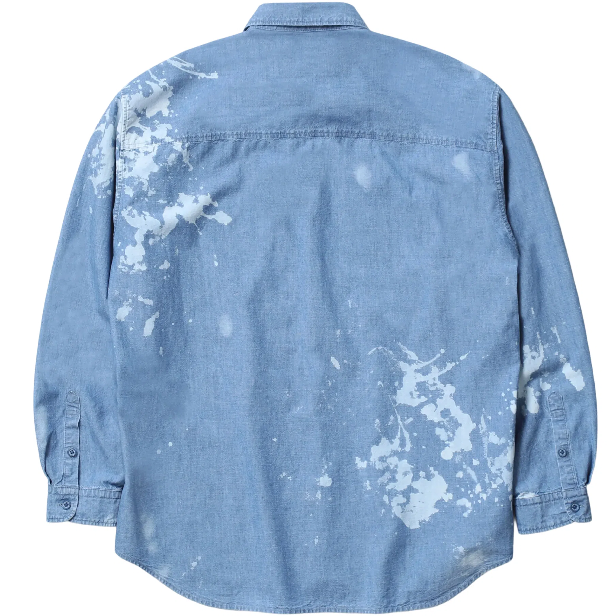 Рубашки NEIGHBORHOOD Garment Bleach Chambray Shirt Ls "Indigo" | Farsel