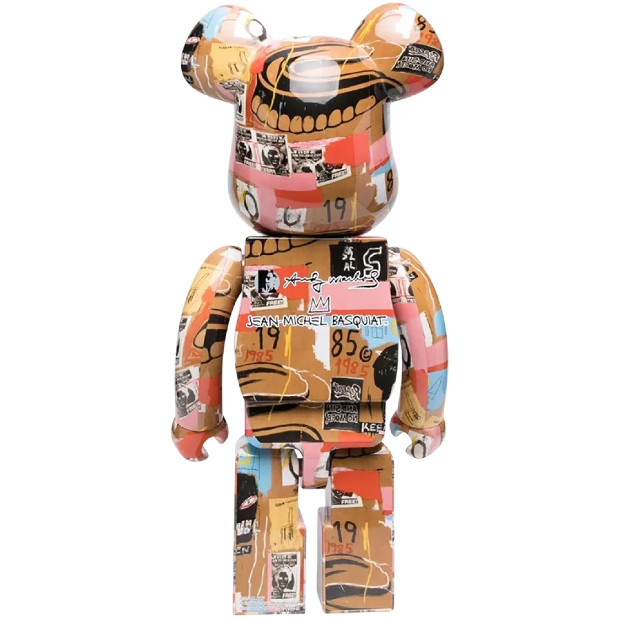 Игрушки Medicom Toy Bearbrick Andy Warhol x Jean Michel Basquiat #2 "1000%" | Farsel