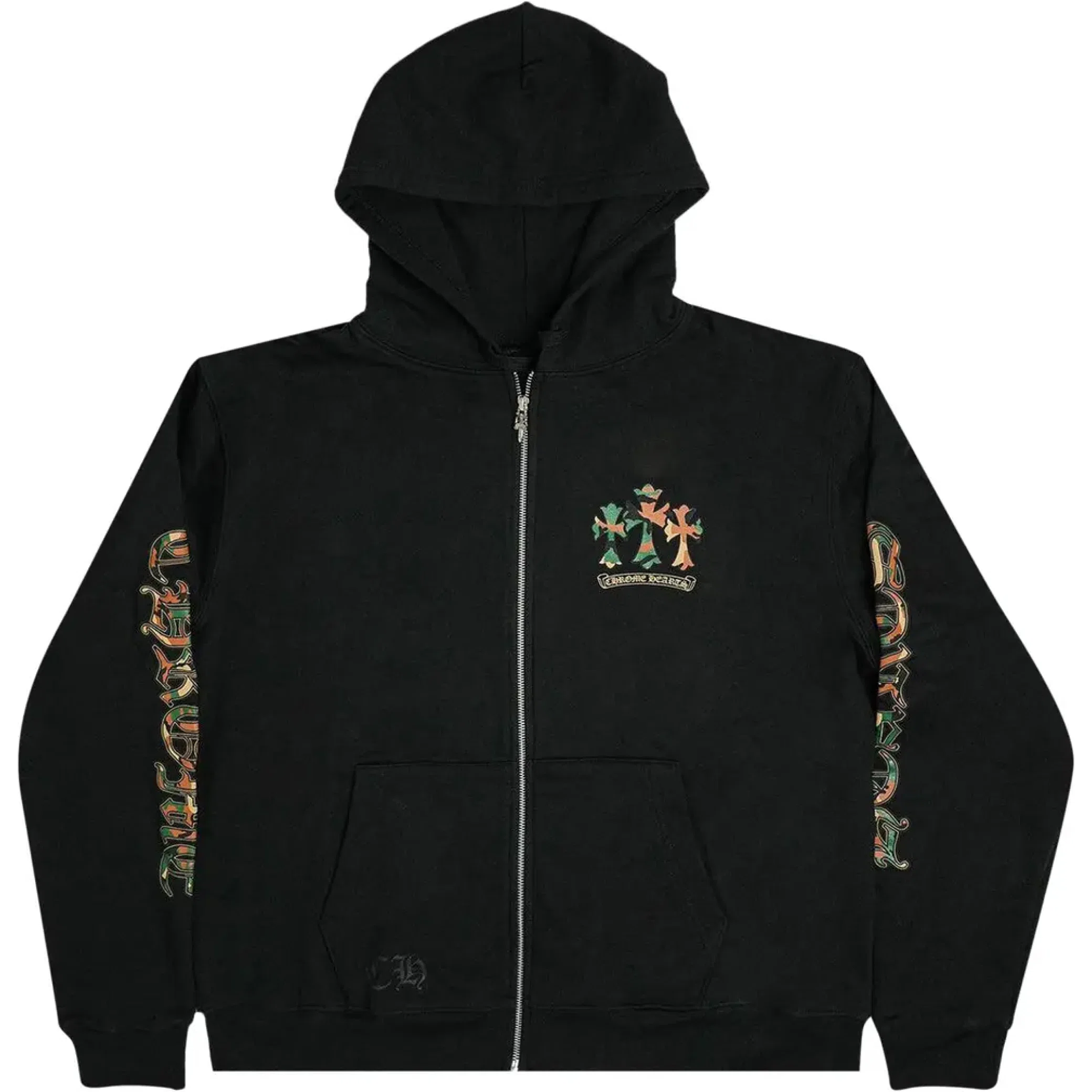 Худи Chrome Hearts Zip Up Hoodie "Black / Camo" | Farsel