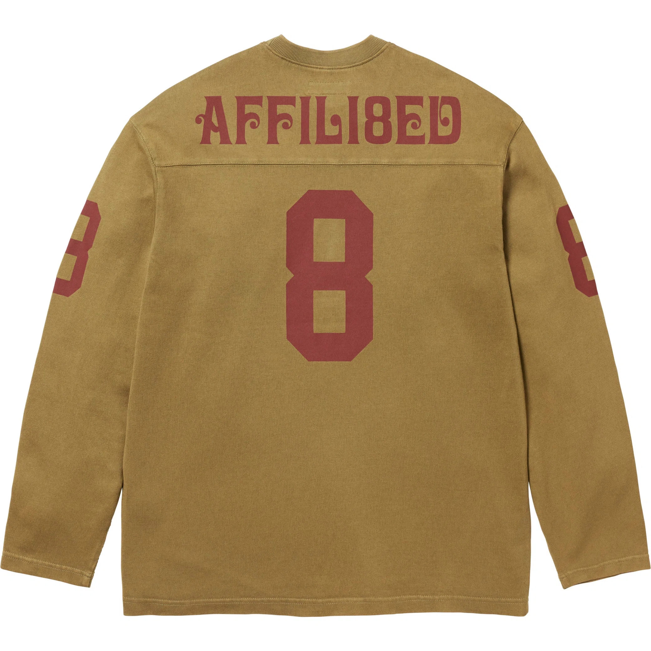  Supreme SS25 Affiliated L/S Football Top "Light Olive" | Farsel
