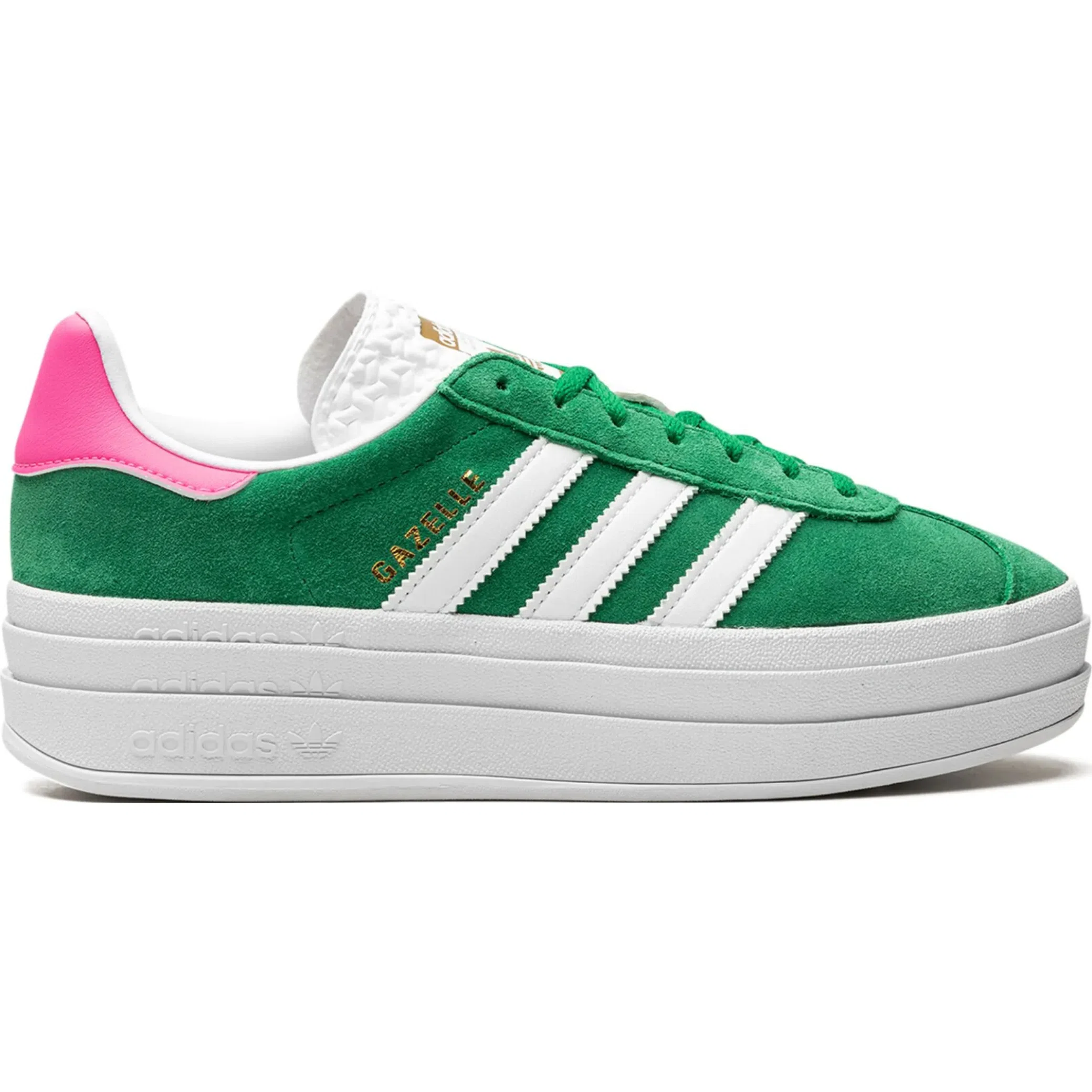 Кроссовки Adidas Gazelle Bold WMNS "Green Lucid Pink" | Farsel