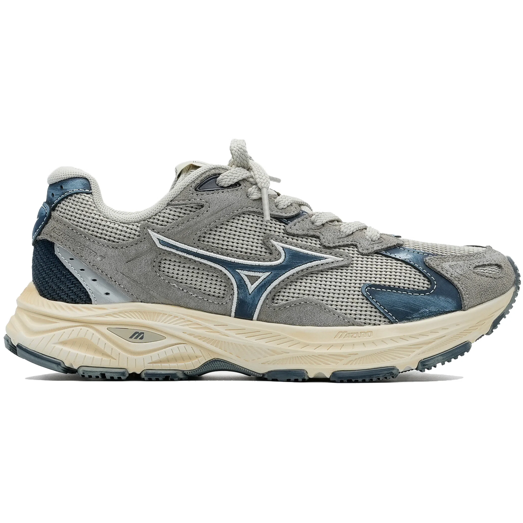 Кроссовки Mizuno Racer S "Stone / Gray / Navy Blue" | Farsel