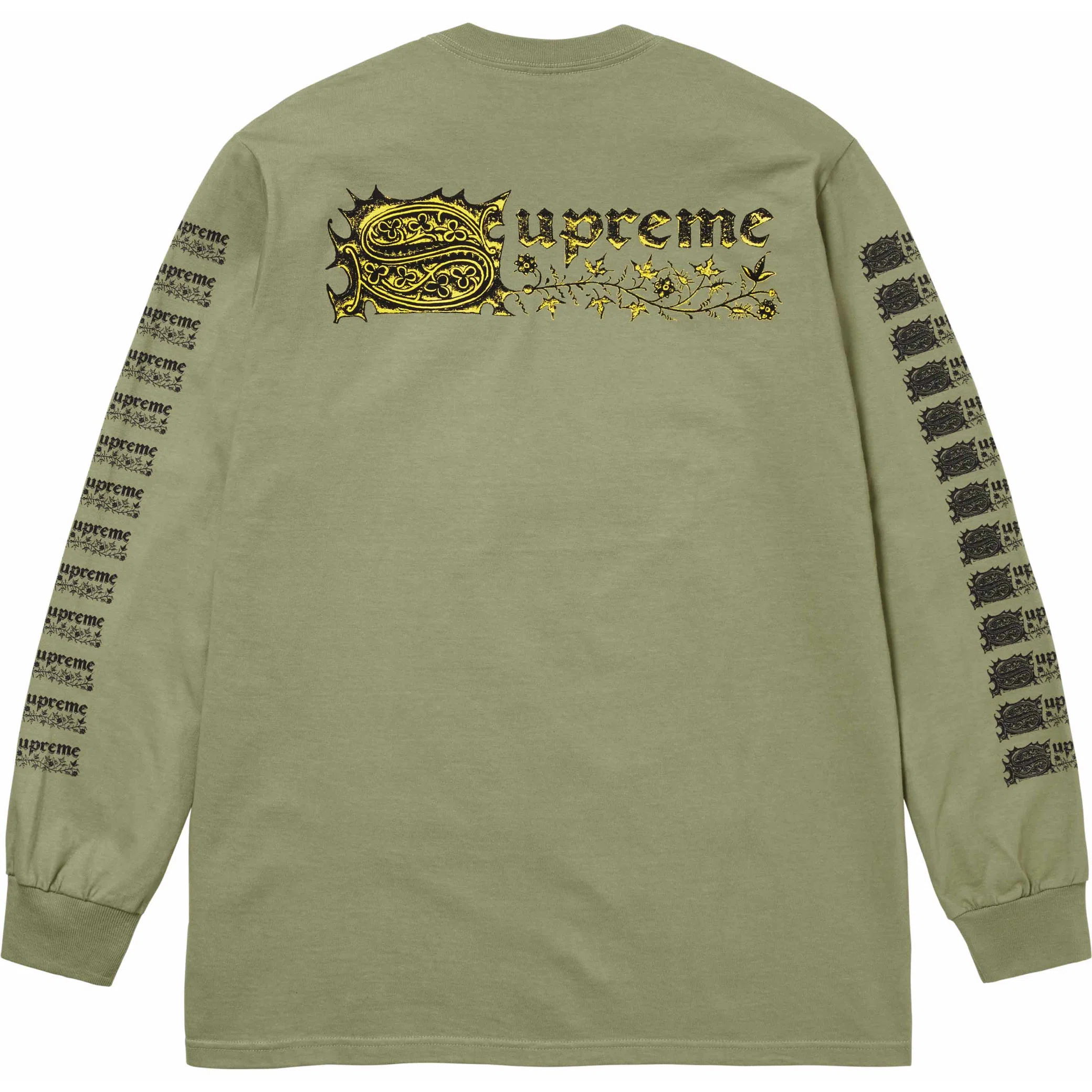 Лонгсливы Supreme SS24 Saint Sebastian L/S Tee "Light Olive" | Farsel