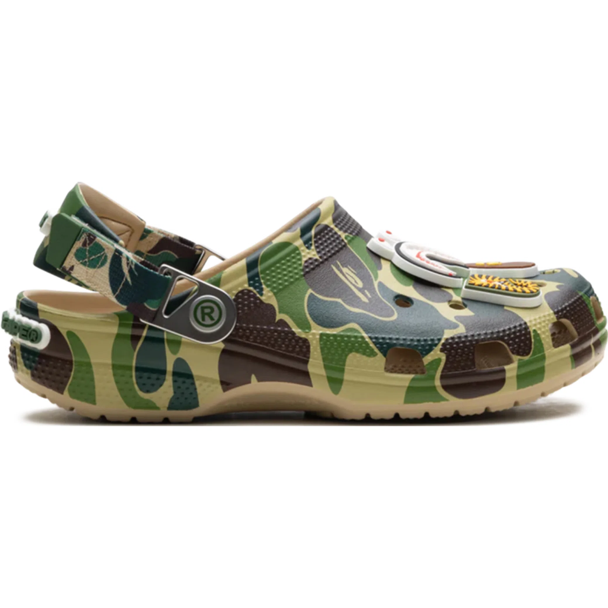  Crocs Classic Clog A Bathing Ape ABC "Camo Green" | Farsel
