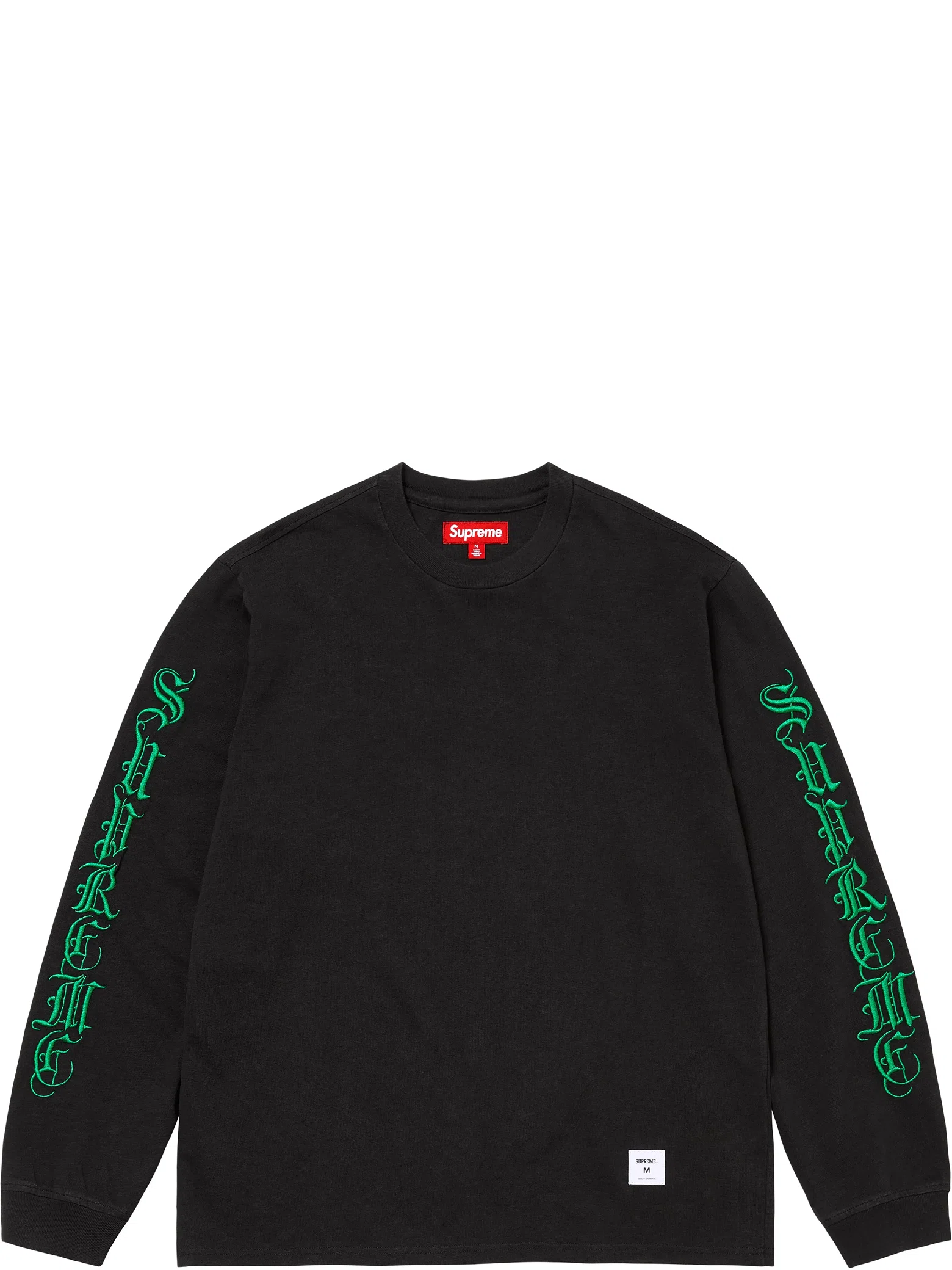 Лонгсливы Supreme FW24 Old English L/S Top "Black" | Farsel