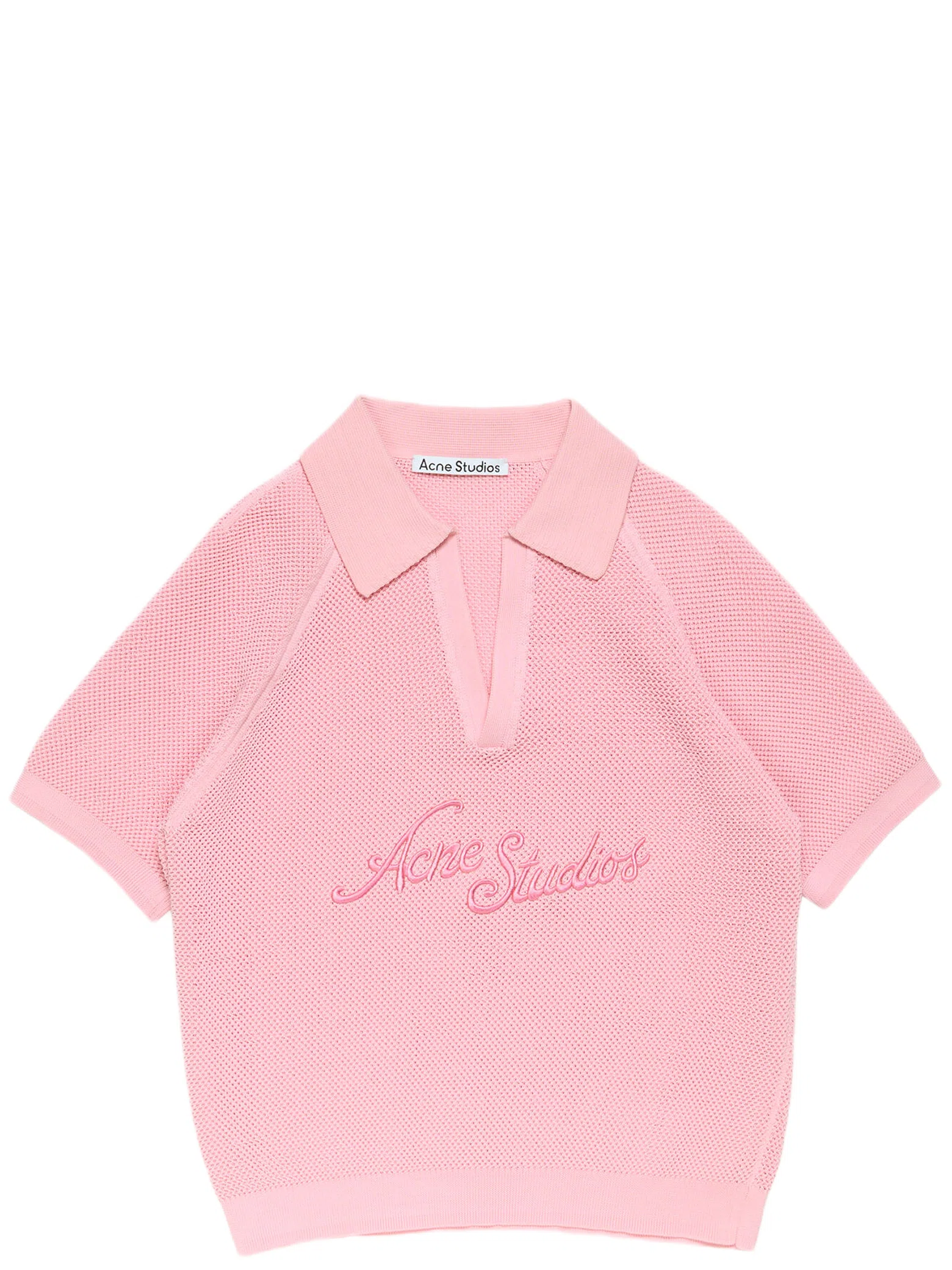 Поло Acne Studios V-Neck Knit Top "Pink" | Farsel