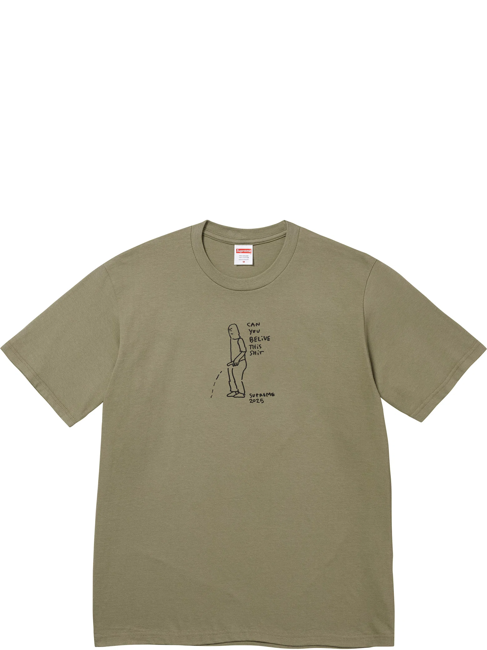 Футболки Supreme SS25 Piss Tee "Olive" | Farsel