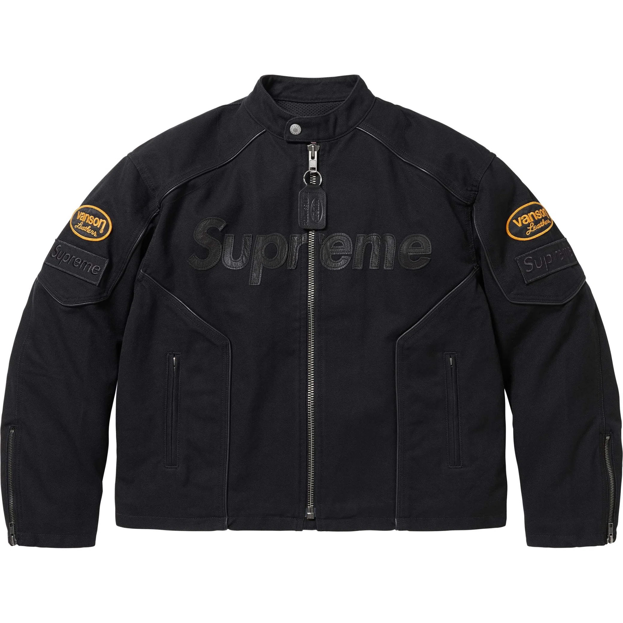  Supreme SS25 Vanson Leathers Cordura Cotton Jacket "Black" | Farsel