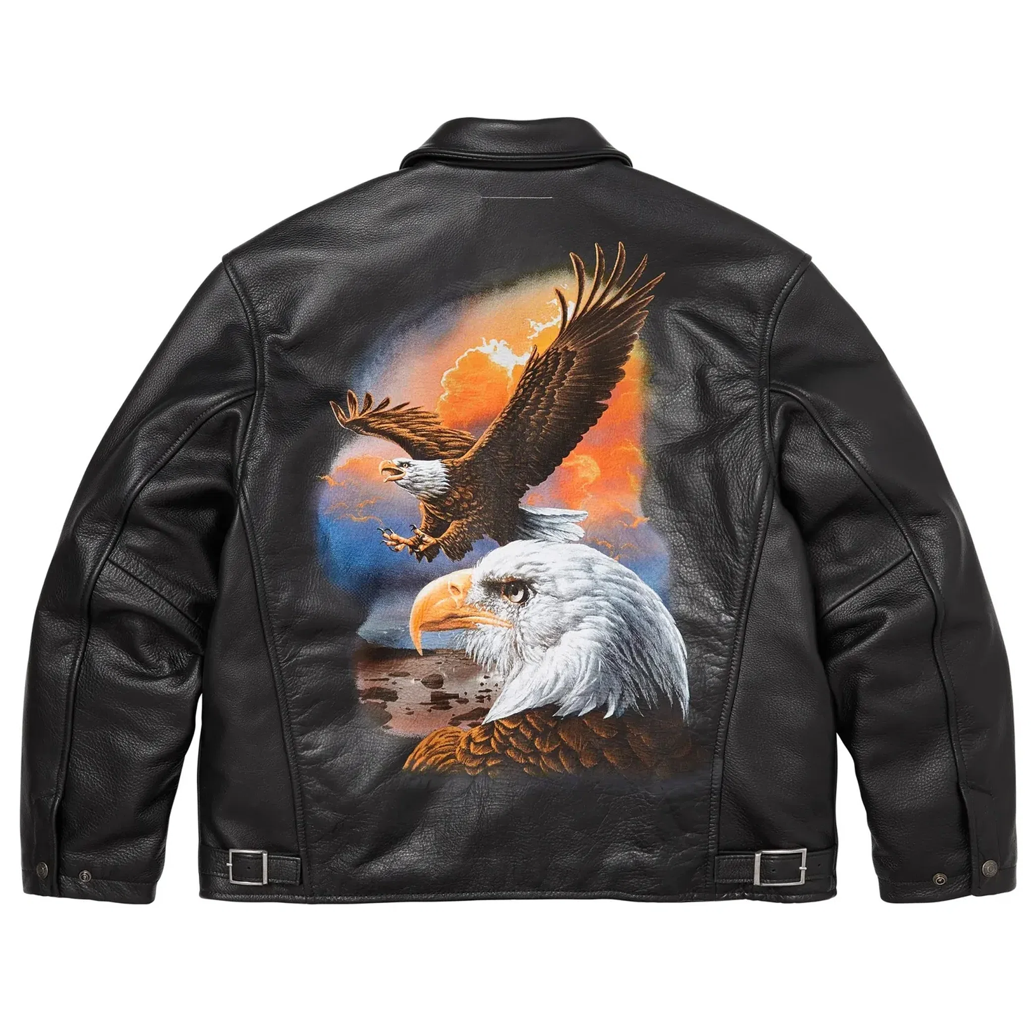 Куртки Supreme MM6 Maison Margiela x Schott Eagle Leather Jacket "Black" | Farsel