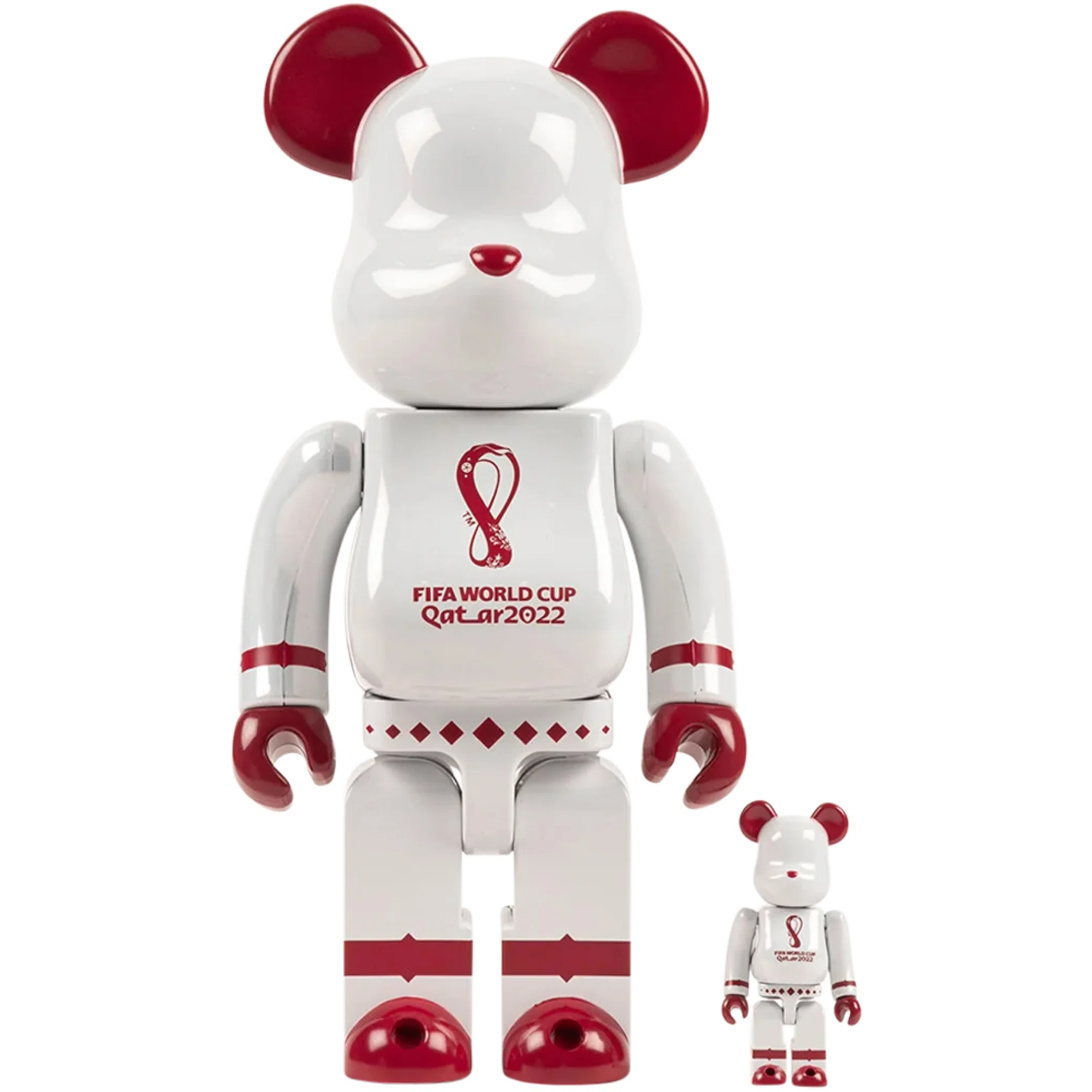 Игрушки Medicom Toy FIFA World Cup Qatar 2022 100% & 400% Set "White Chrome" | Farsel